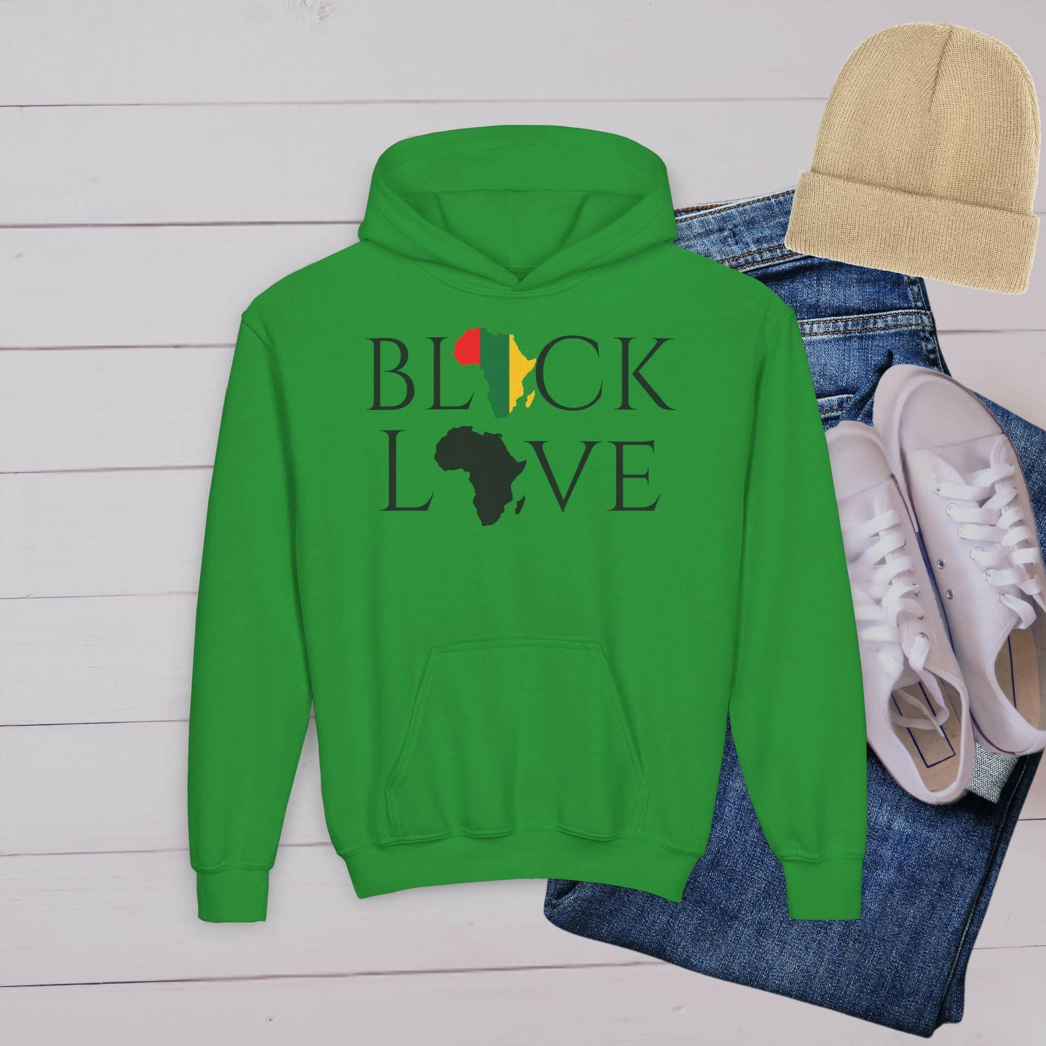 'Black Love’ Youth Hoodie - MKCM Modern Designs