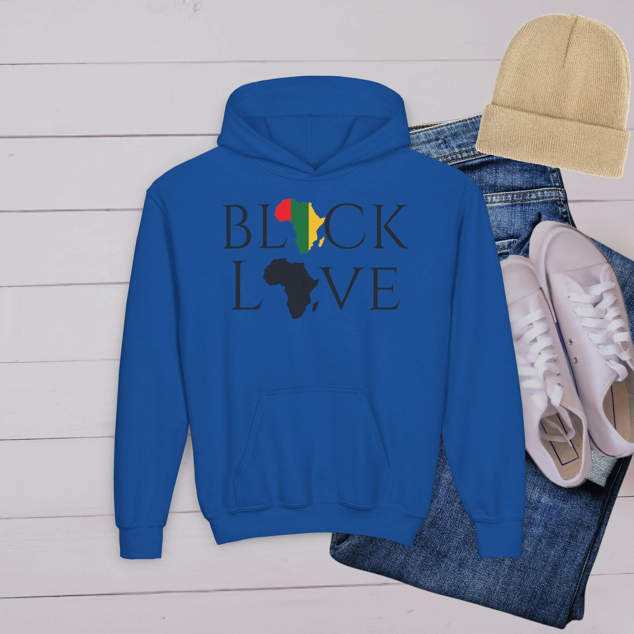 'Black Love’ Youth Hoodie - MKCM Modern Designs