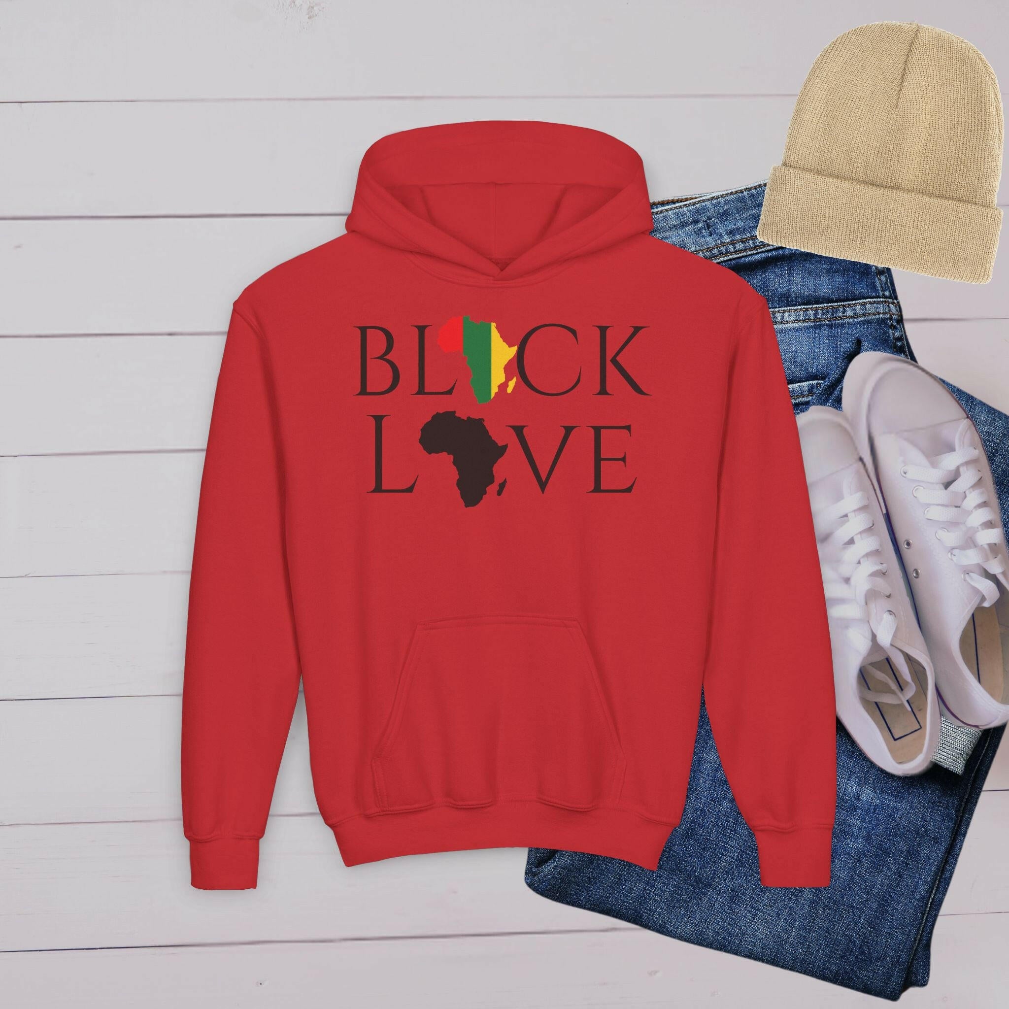 'Black Love’ Youth Hoodie - MKCM Modern Designs