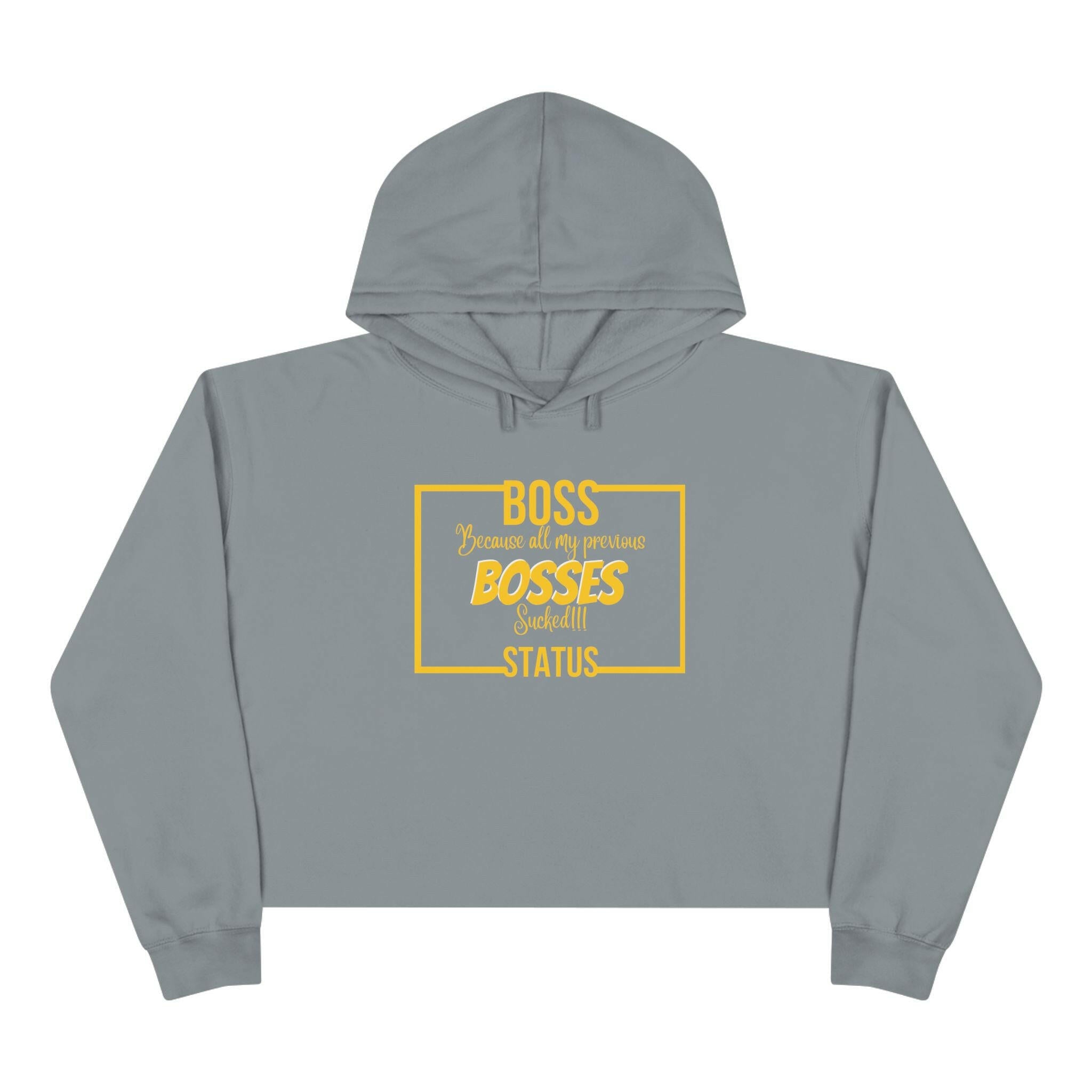 'Boss Status' Crop Hoodie - MKCM Modern Designs