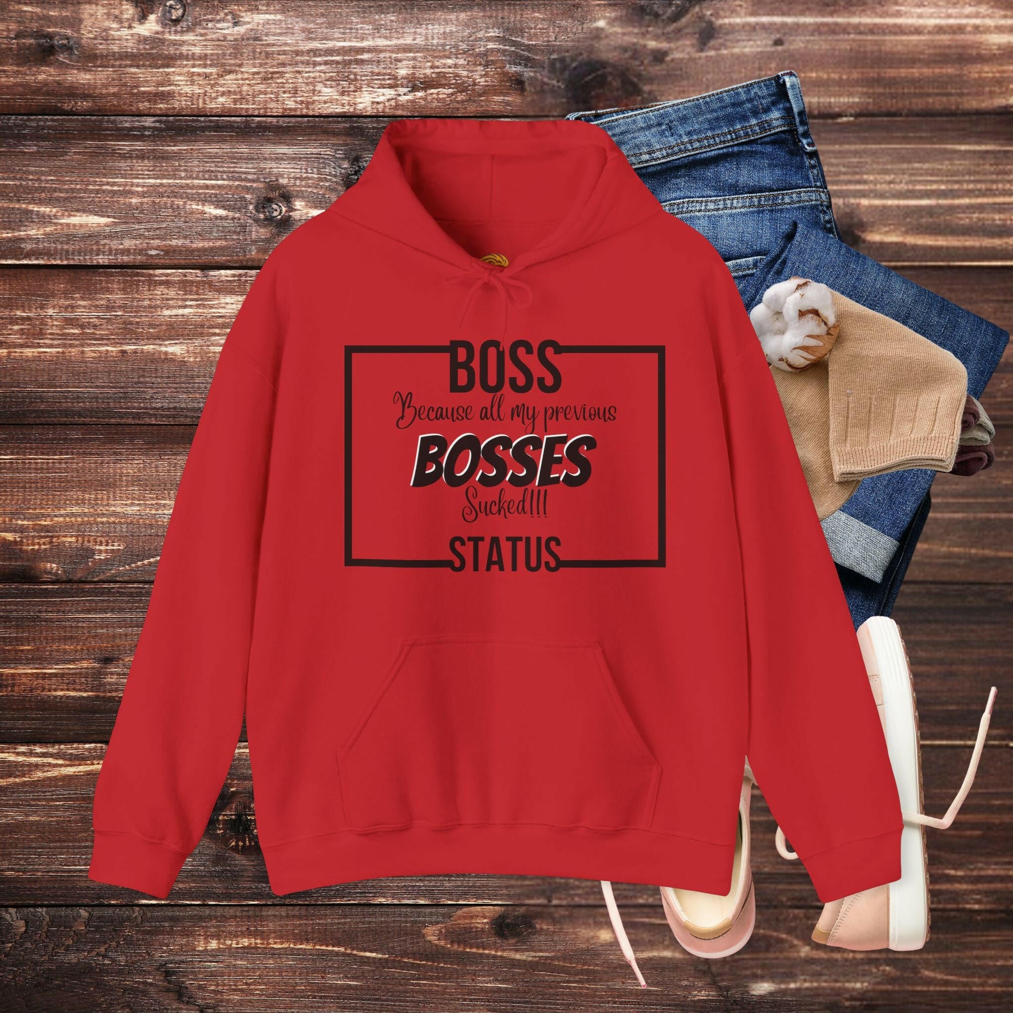 'Boss Status' Men's Hoodie - MKCM Modern Designs