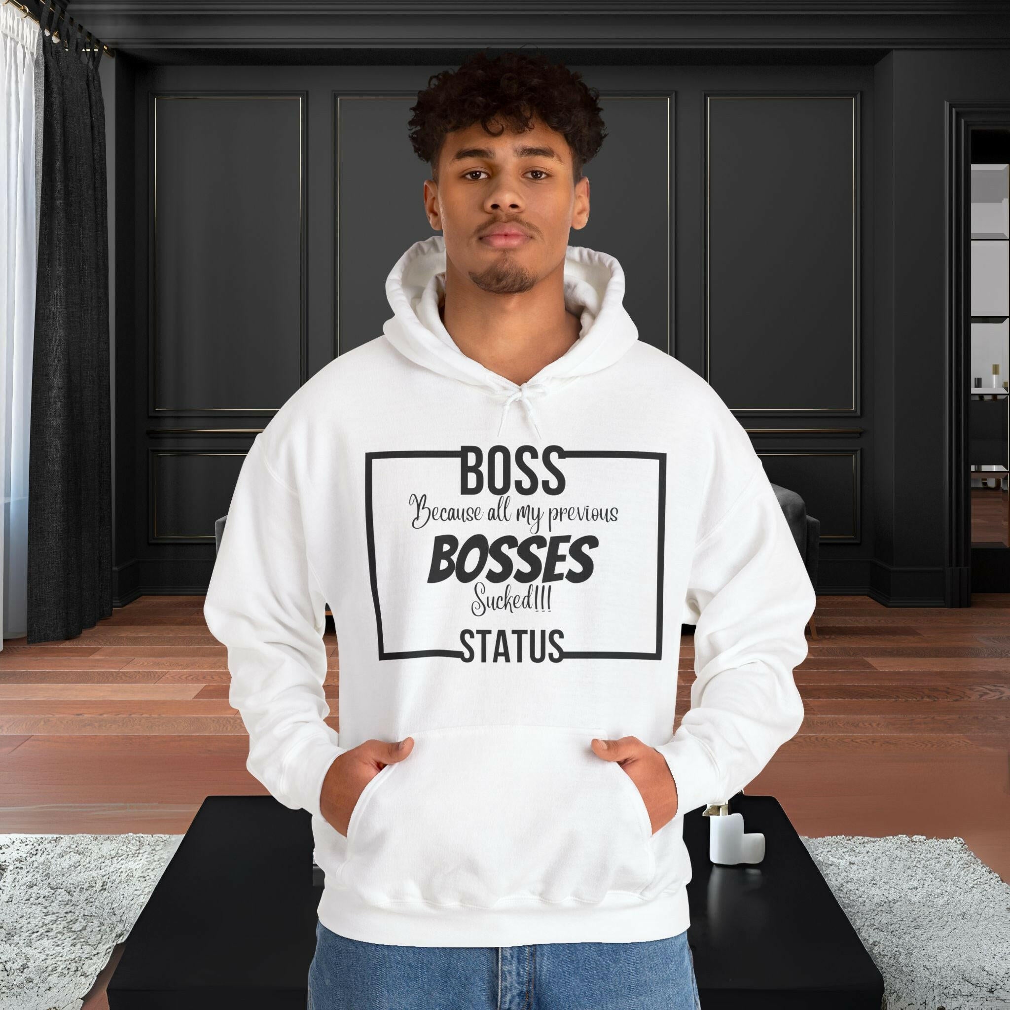 'Boss Status' Men's Hoodie - MKCM Modern Designs