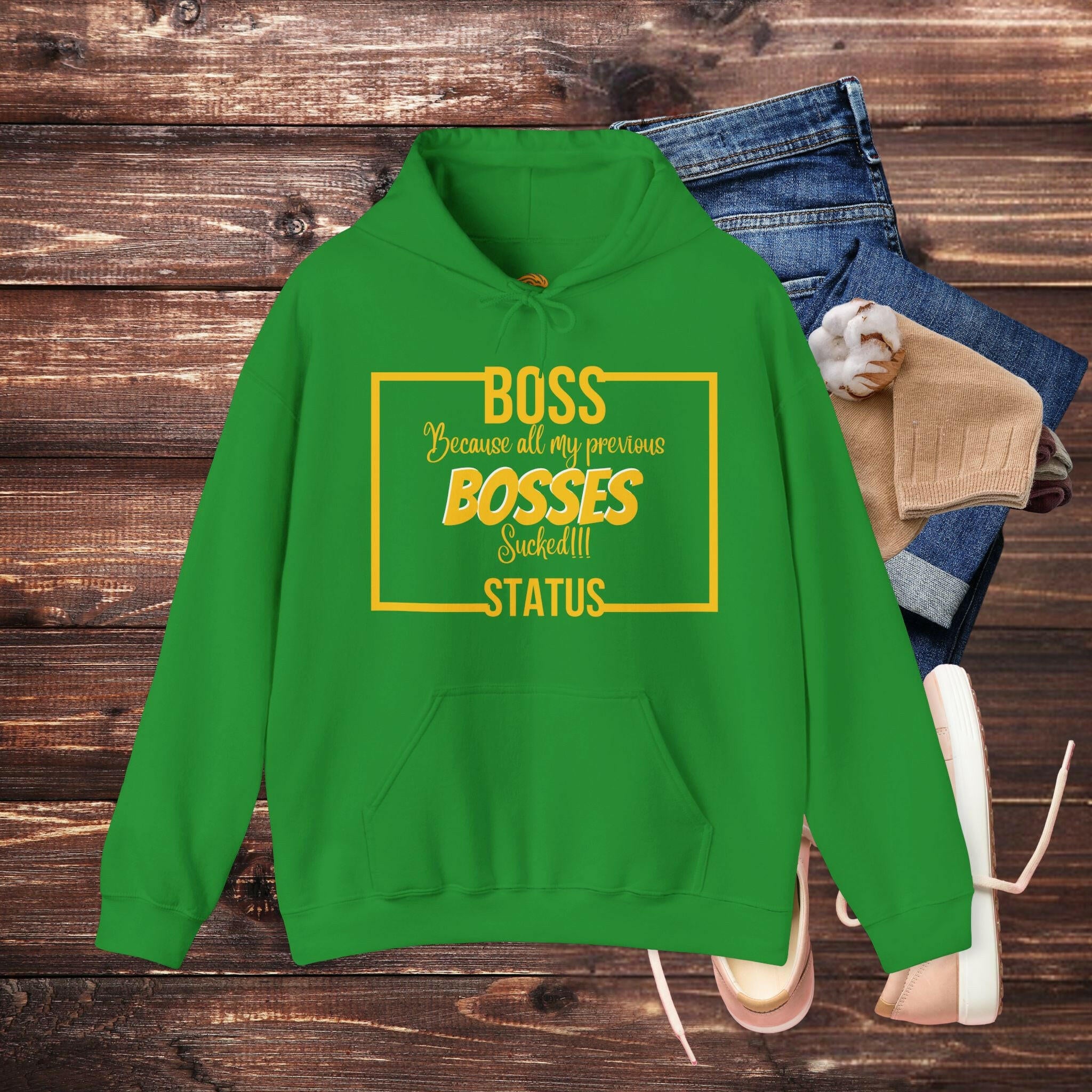 'Boss Status' Men's Hoodie - MKCM Modern Designs