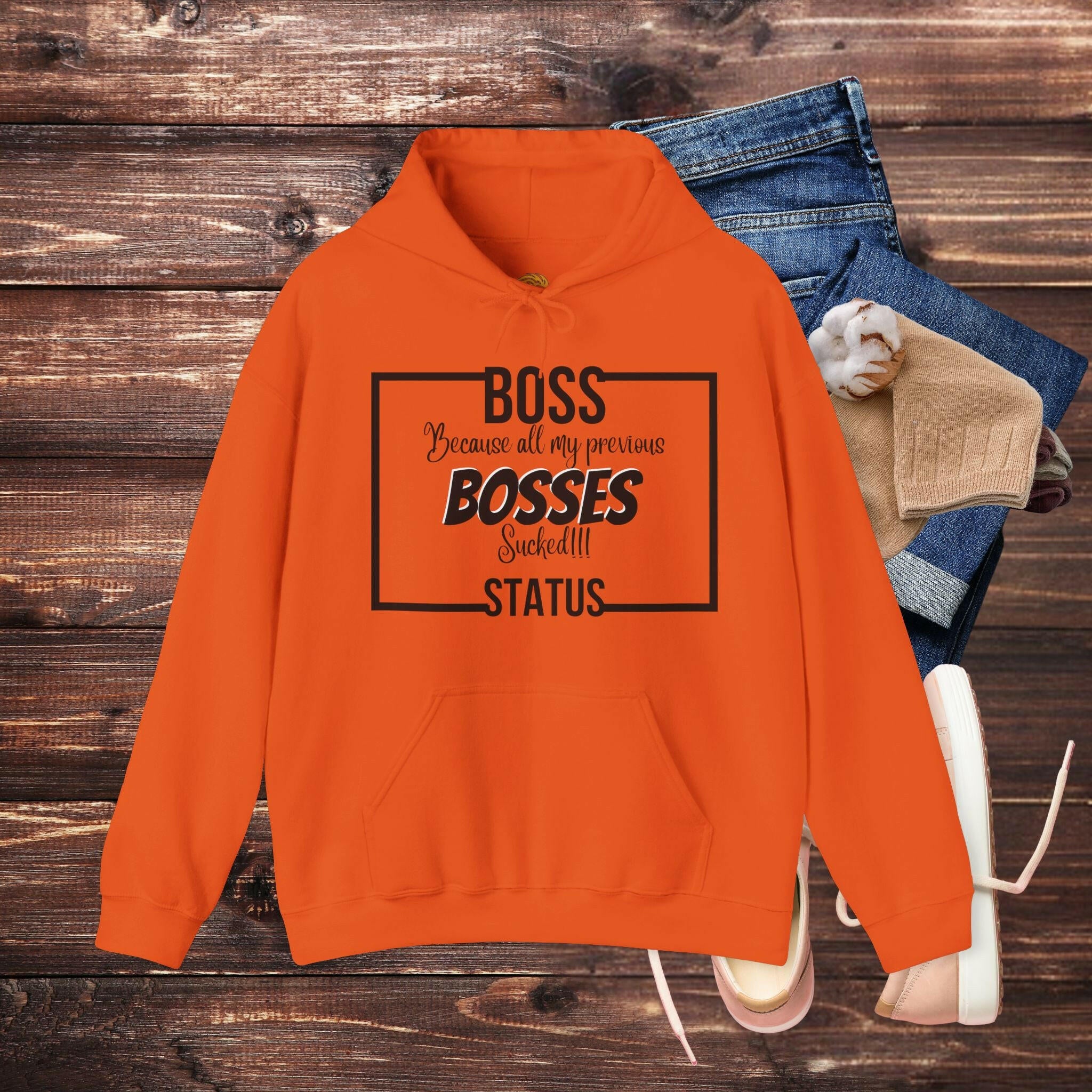 'Boss Status' Men's Hoodie - MKCM Modern Designs