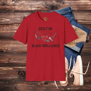 'Built On Black Brilliance' T-Shirt - MKCM Modern Designs