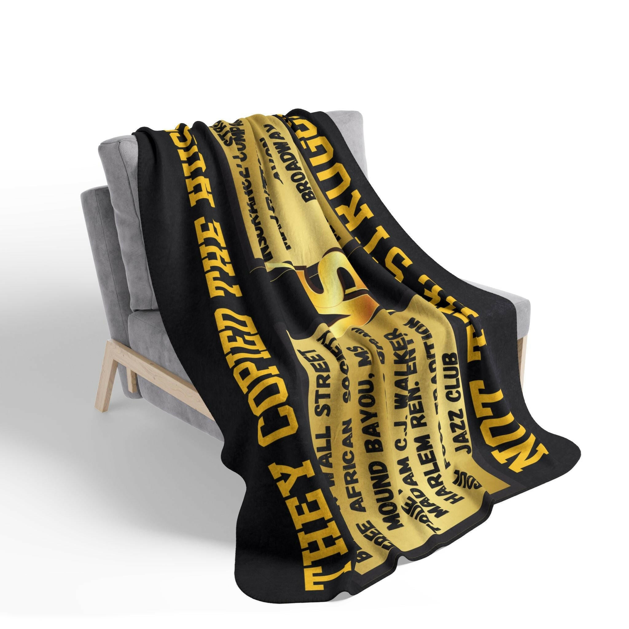 ‘Copied the Hustle' Fleece Sherpa Blanket - MKCM Modern Designs