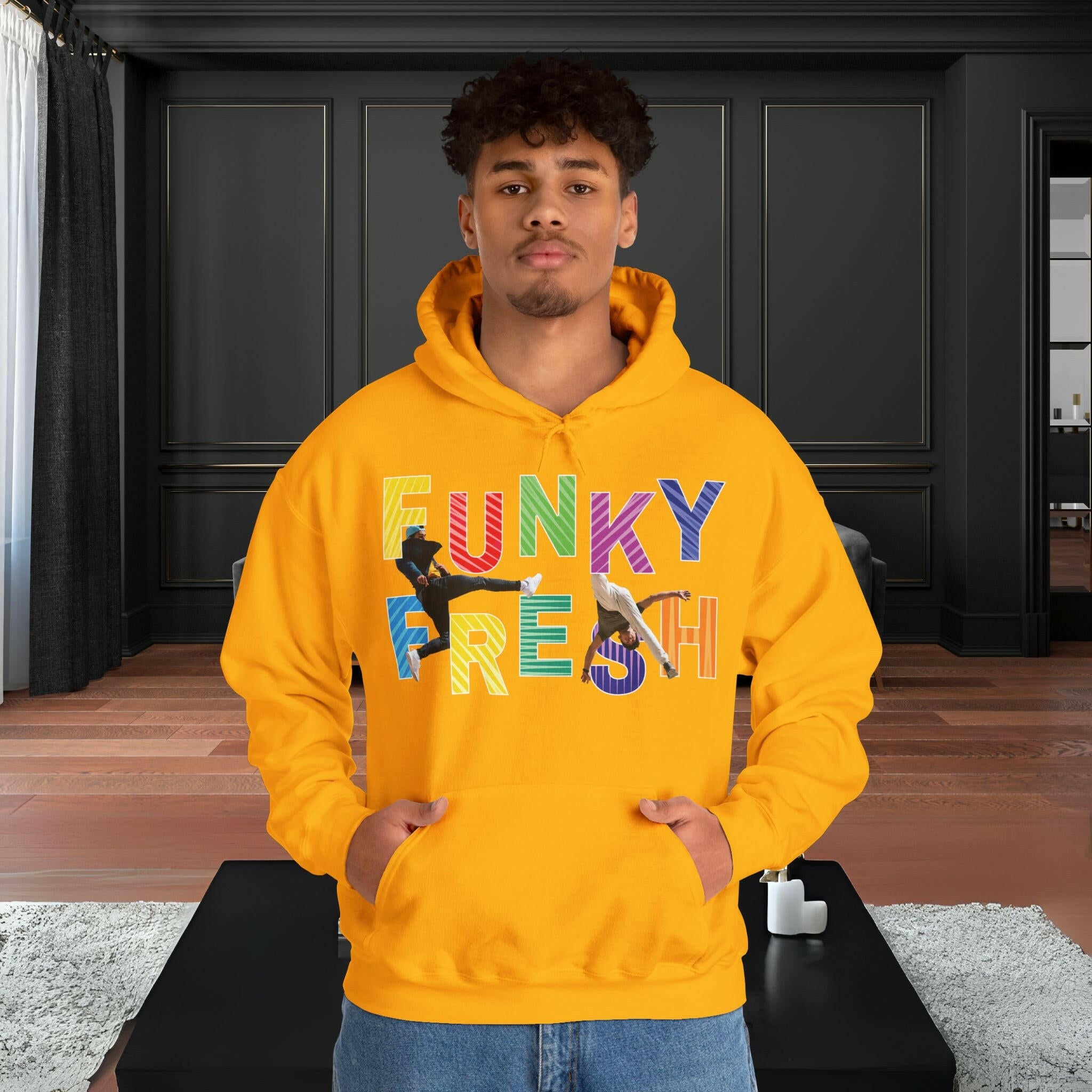 ‘Funky Fresh' Men Hoodie - MKCM Modern Designs