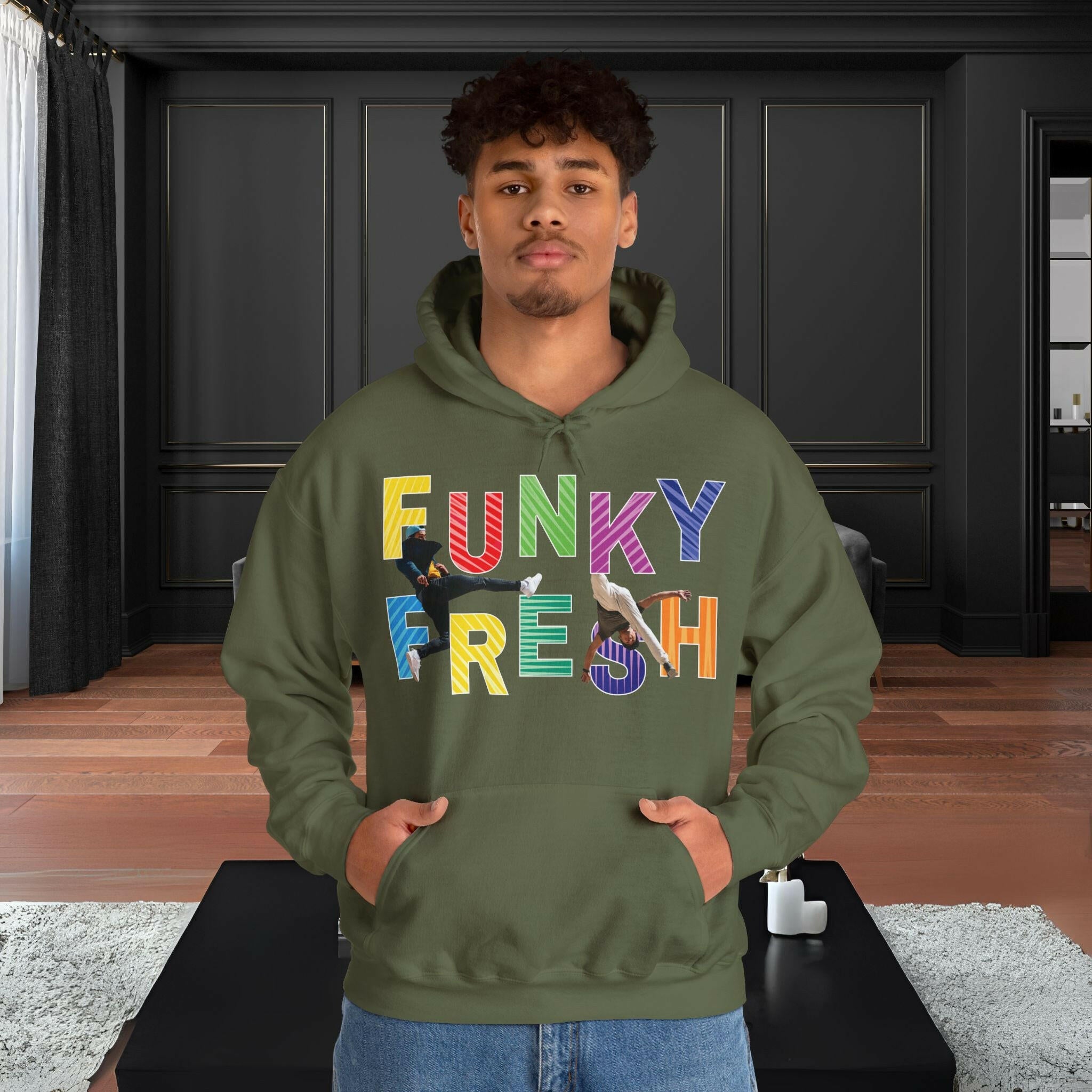 ‘Funky Fresh' Men Hoodie - MKCM Modern Designs