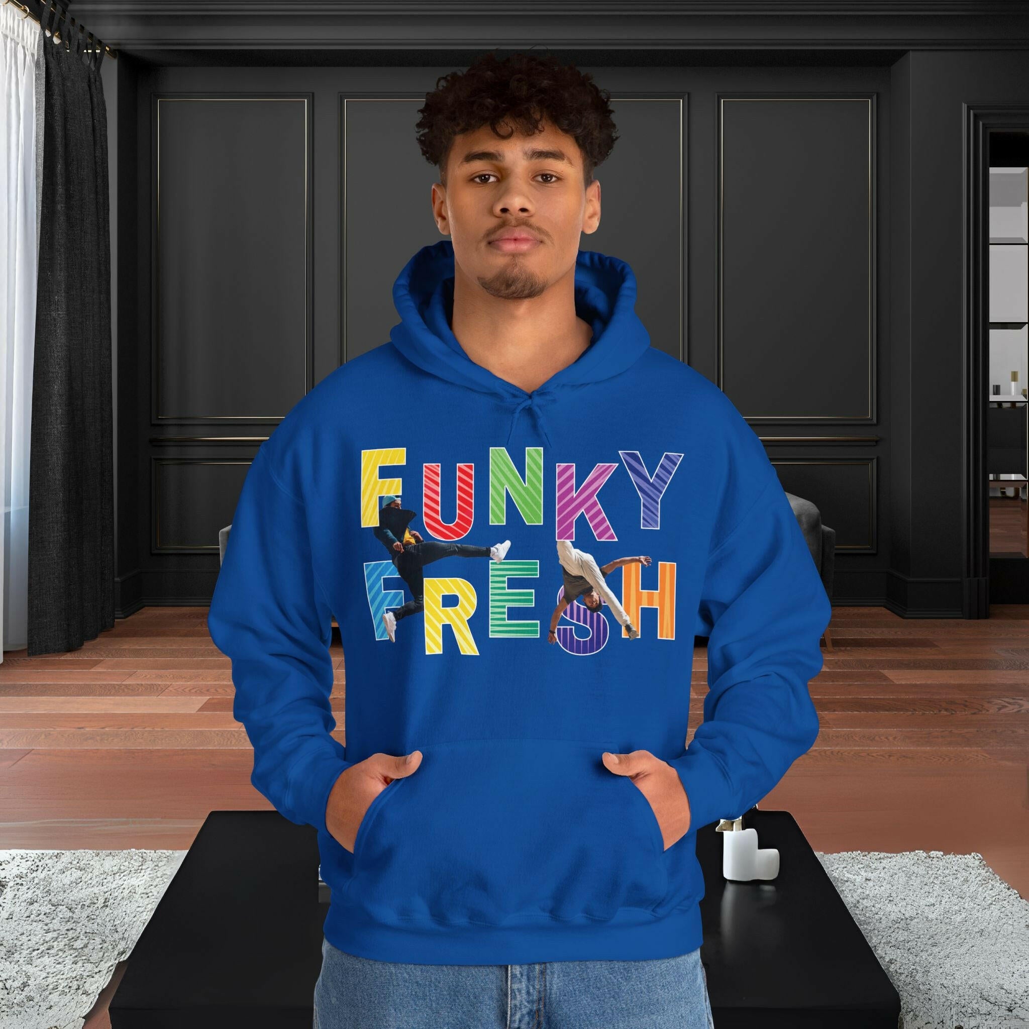 ‘Funky Fresh' Men Hoodie - MKCM Modern Designs