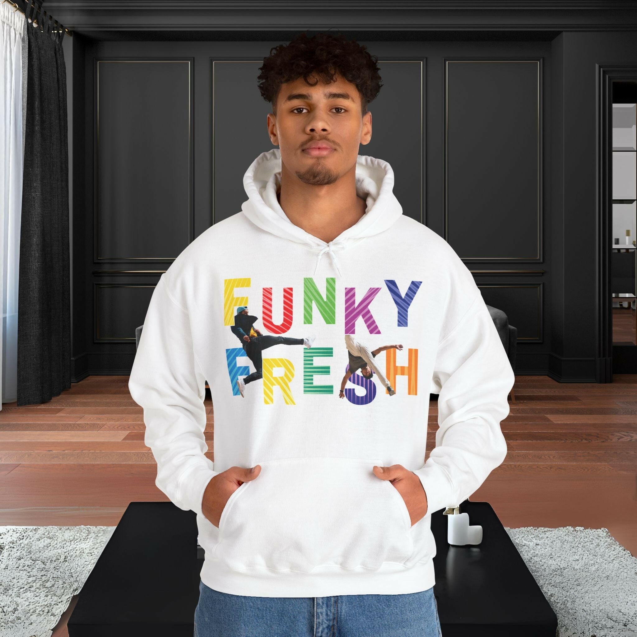 ‘Funky Fresh' Men Hoodie - MKCM Modern Designs