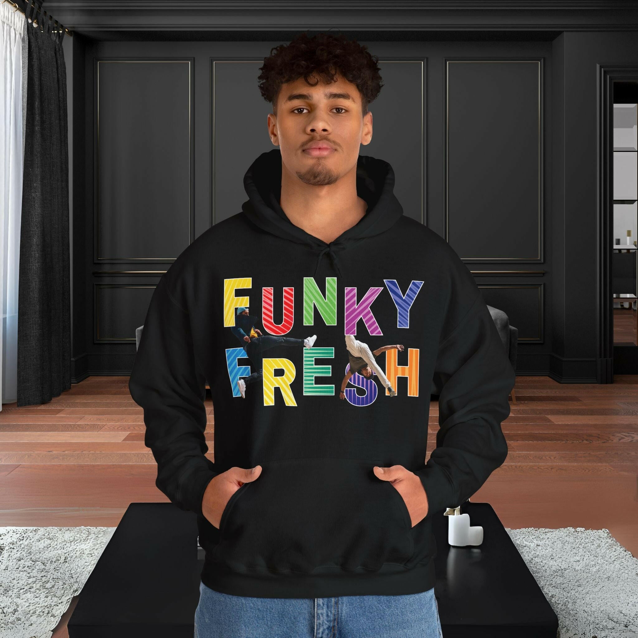 ‘Funky Fresh' Men Hoodie - MKCM Modern Designs