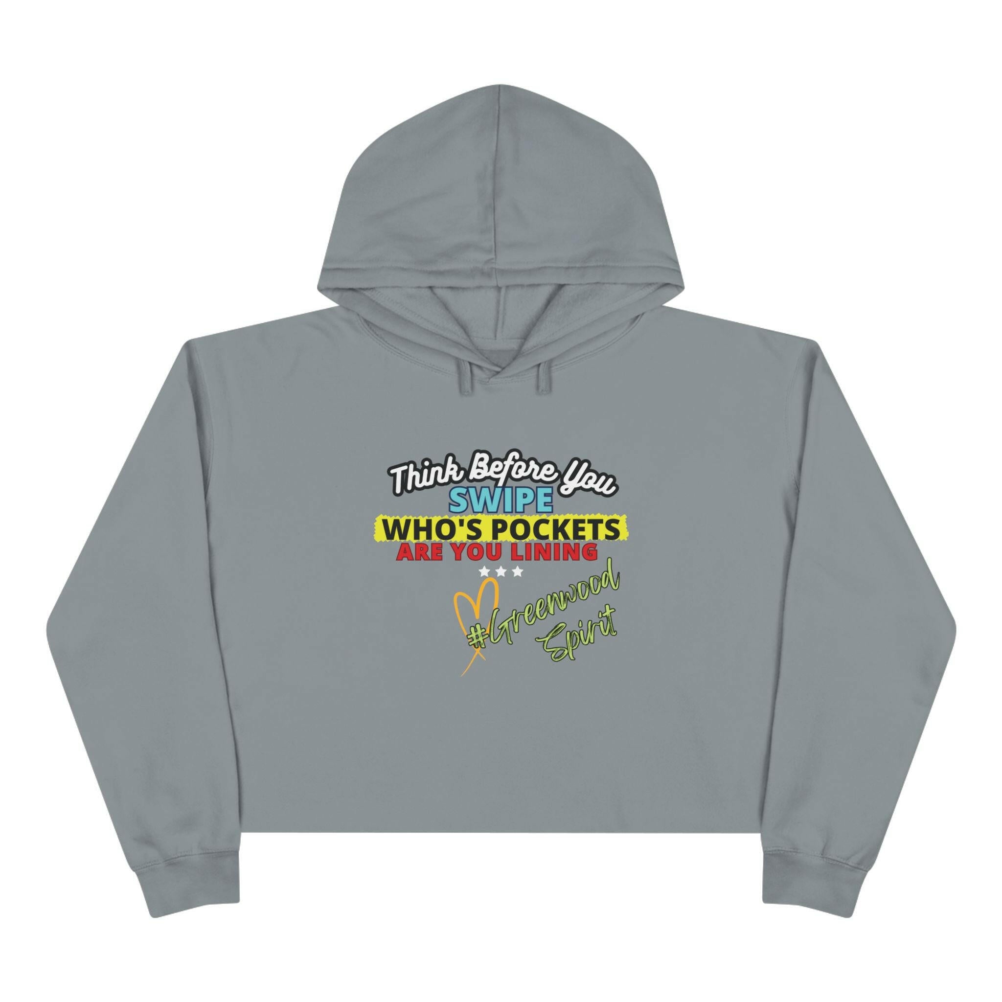 'Greenwood Spirit' Crop Hoodie - MKCM Modern Designs