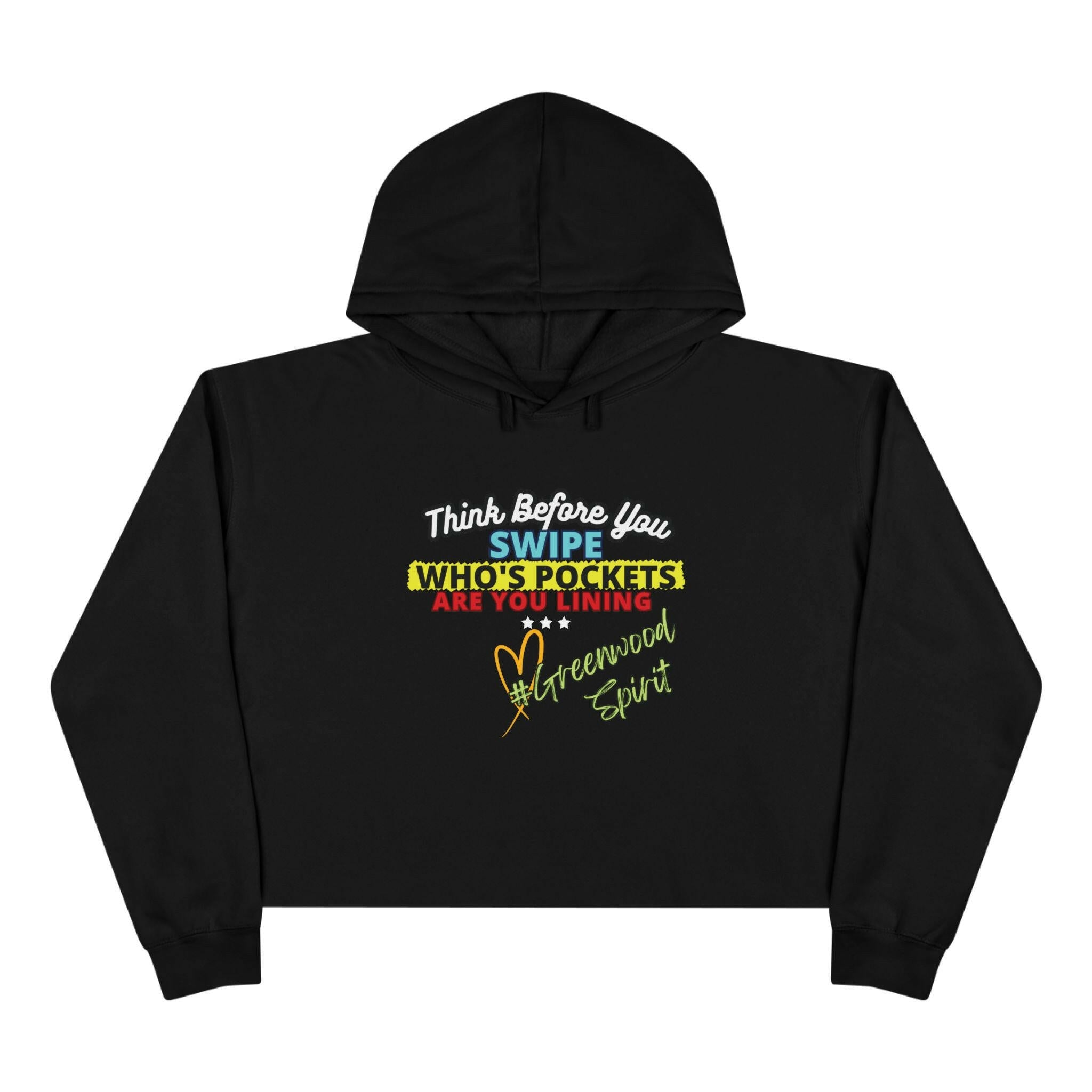 'Greenwood Spirit' Crop Hoodie - MKCM Modern Designs