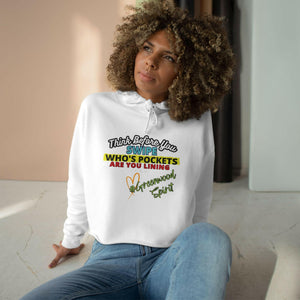 'Greenwood Spirit' Crop Hoodie - MKCM Modern Designs