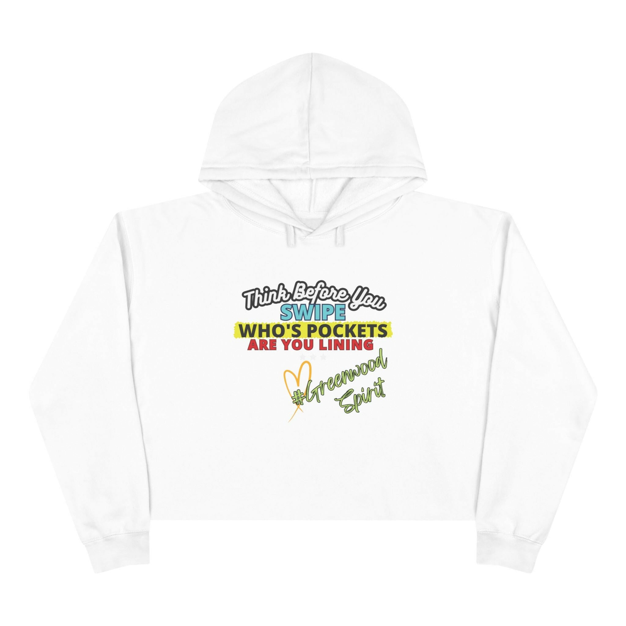 'Greenwood Spirit' Crop Hoodie - MKCM Modern Designs