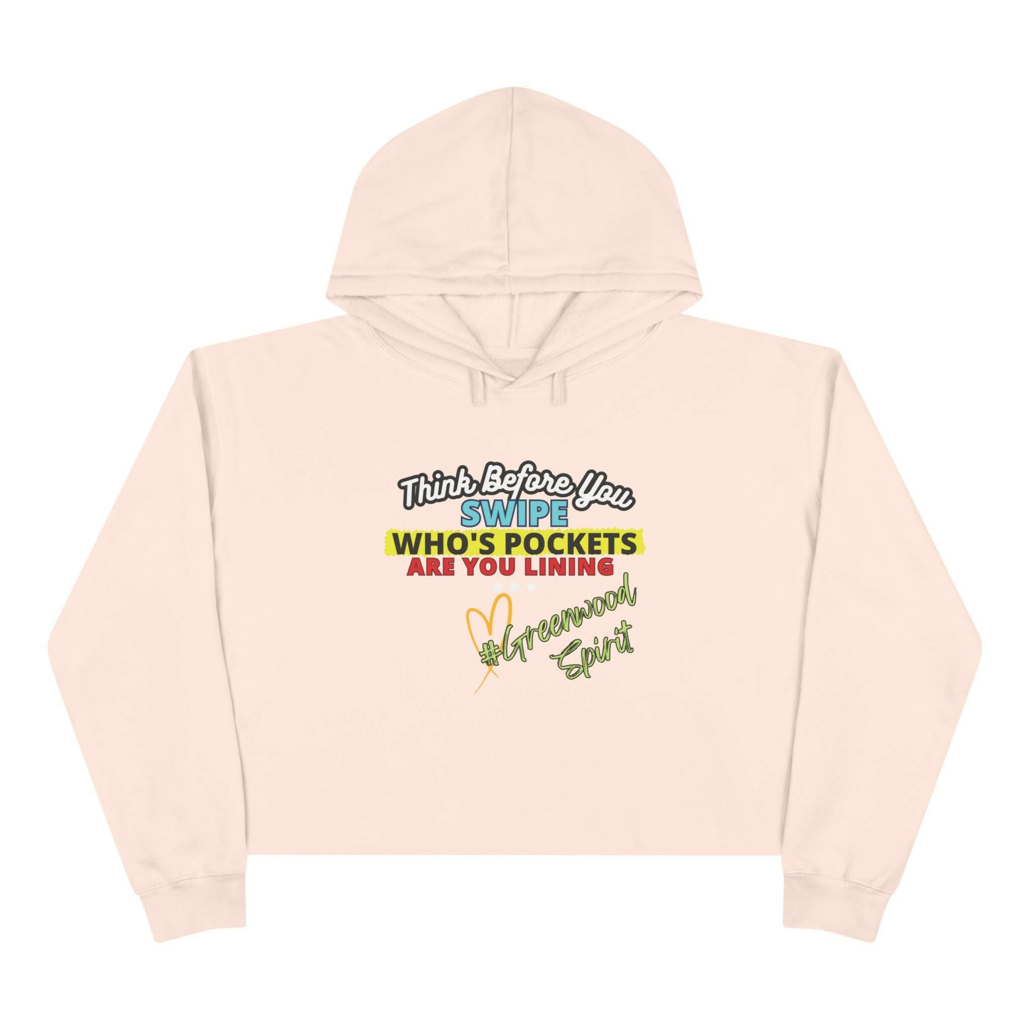 'Greenwood Spirit' Crop Hoodie - MKCM Modern Designs