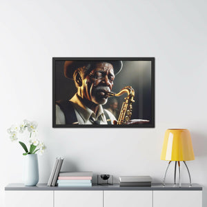 Jazz Saxophonist Framed Art - MKCM Modern Designs