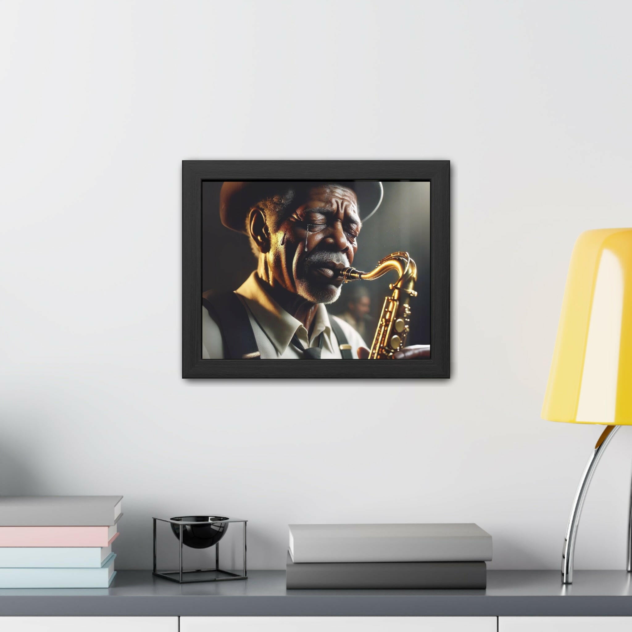 Jazz Saxophonist Framed Art - MKCM Modern Designs