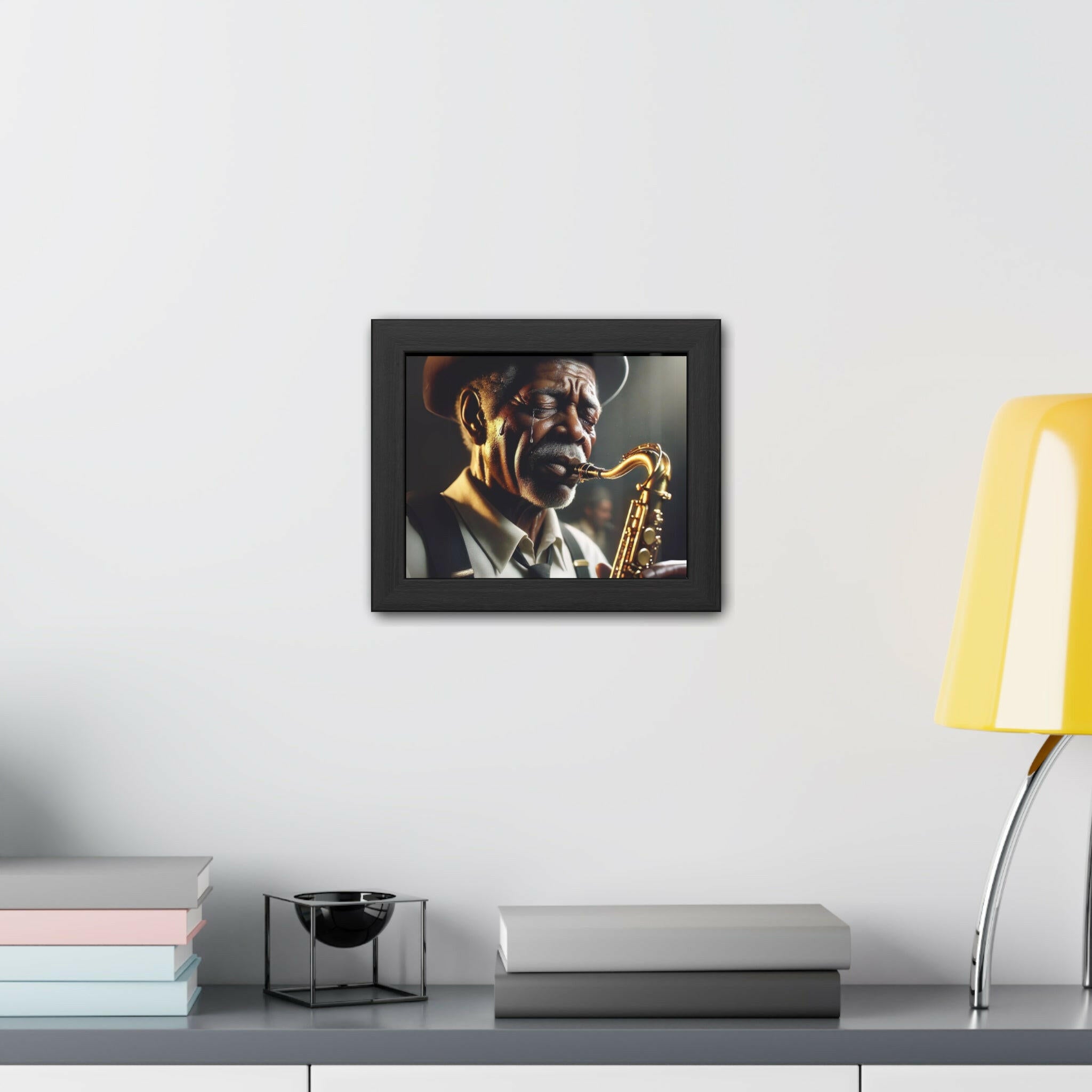 Jazz Saxophonist Framed Art - MKCM Modern Designs