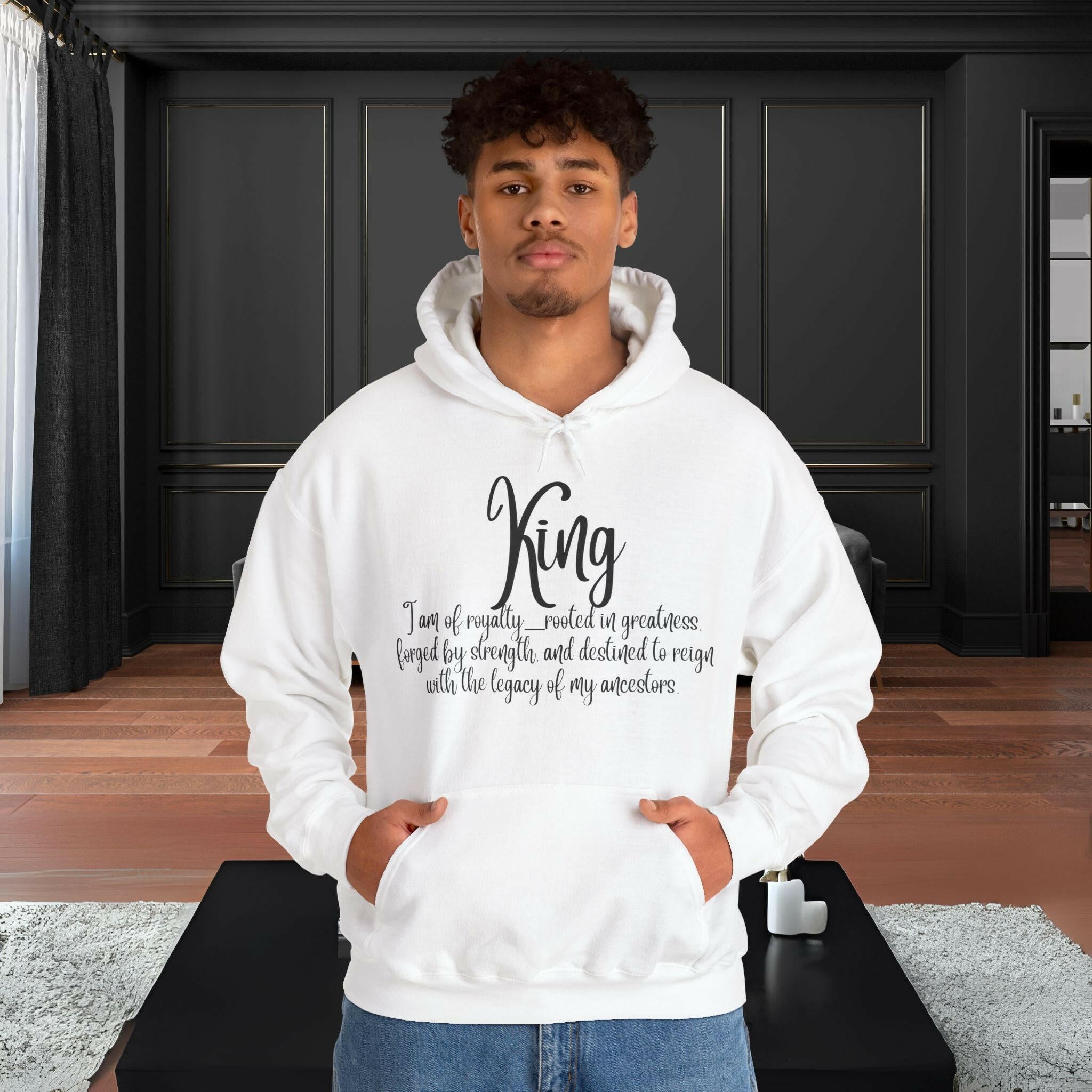 'King' Men's Hoodie - MKCM Modern Designs