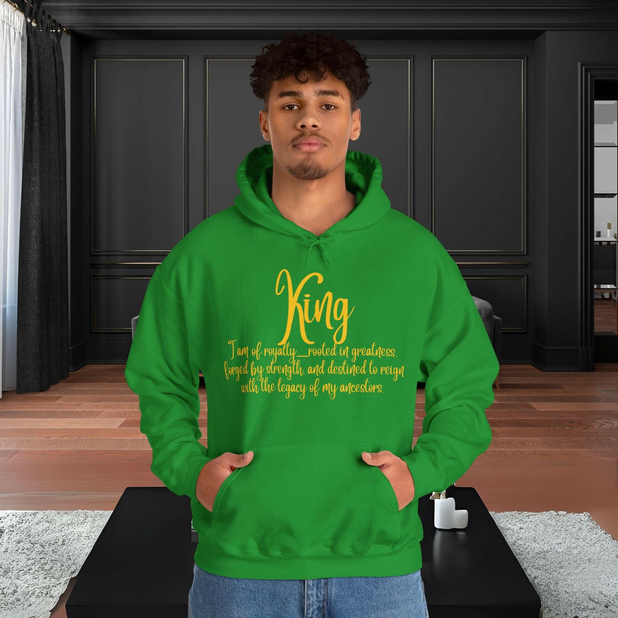 'King' Men's Hoodie - MKCM Modern Designs