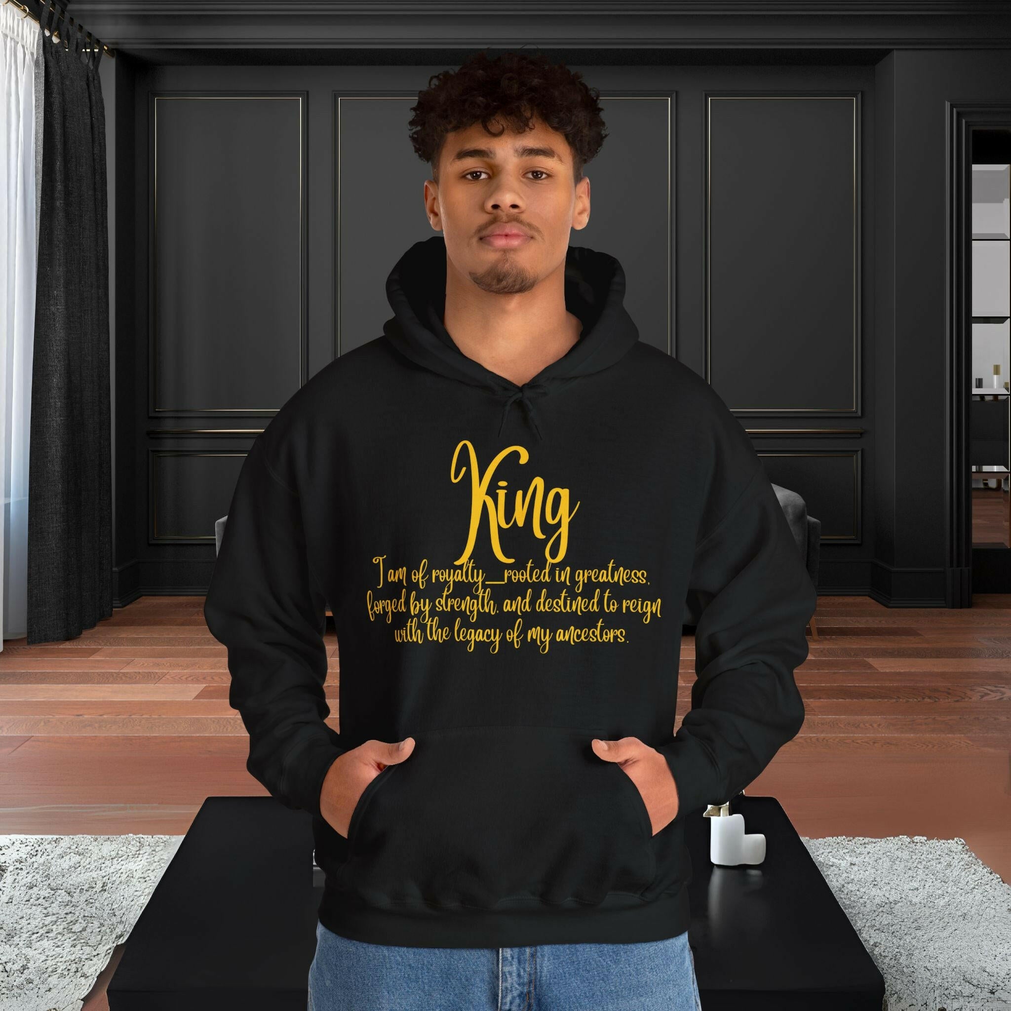 'King' Men's Hoodie - MKCM Modern Designs