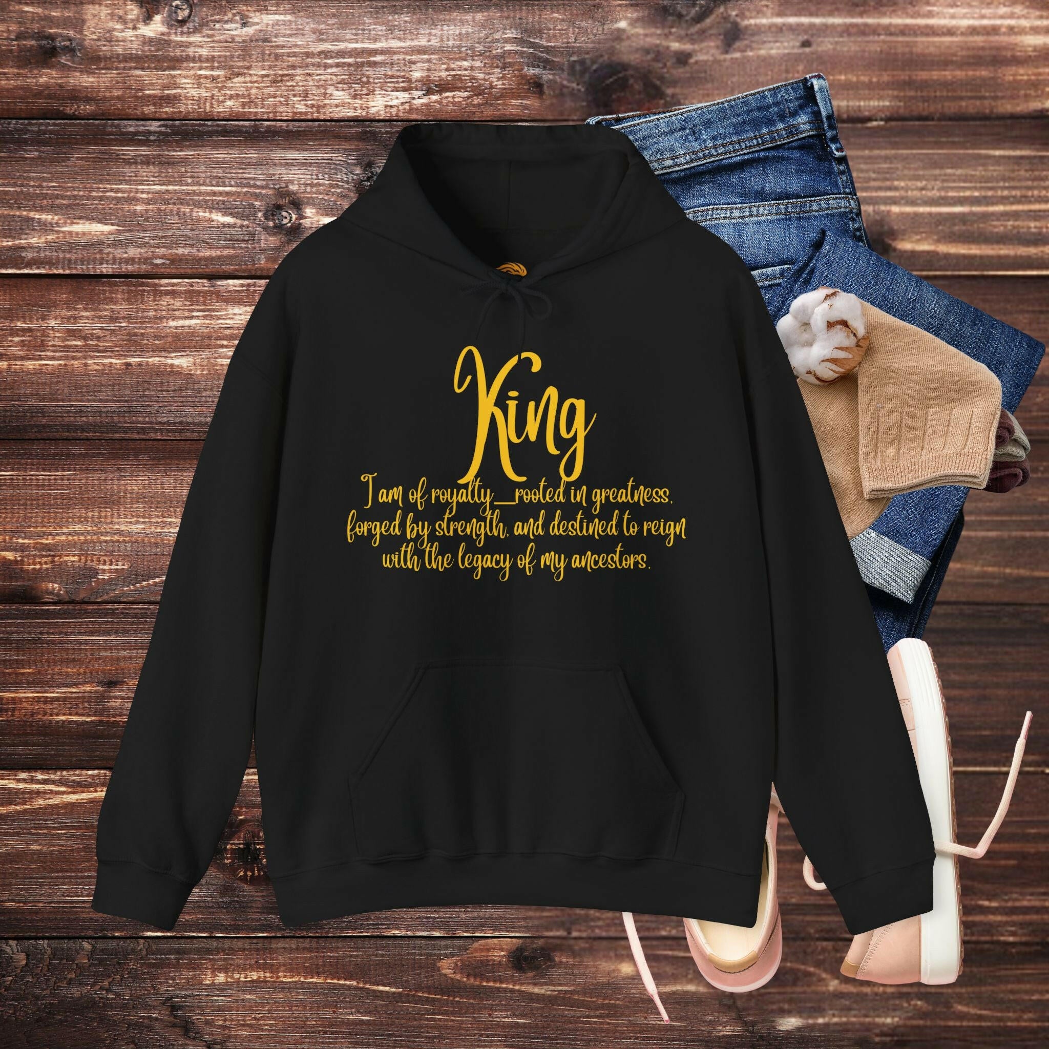 'King' Men's Hoodie - MKCM Modern Designs