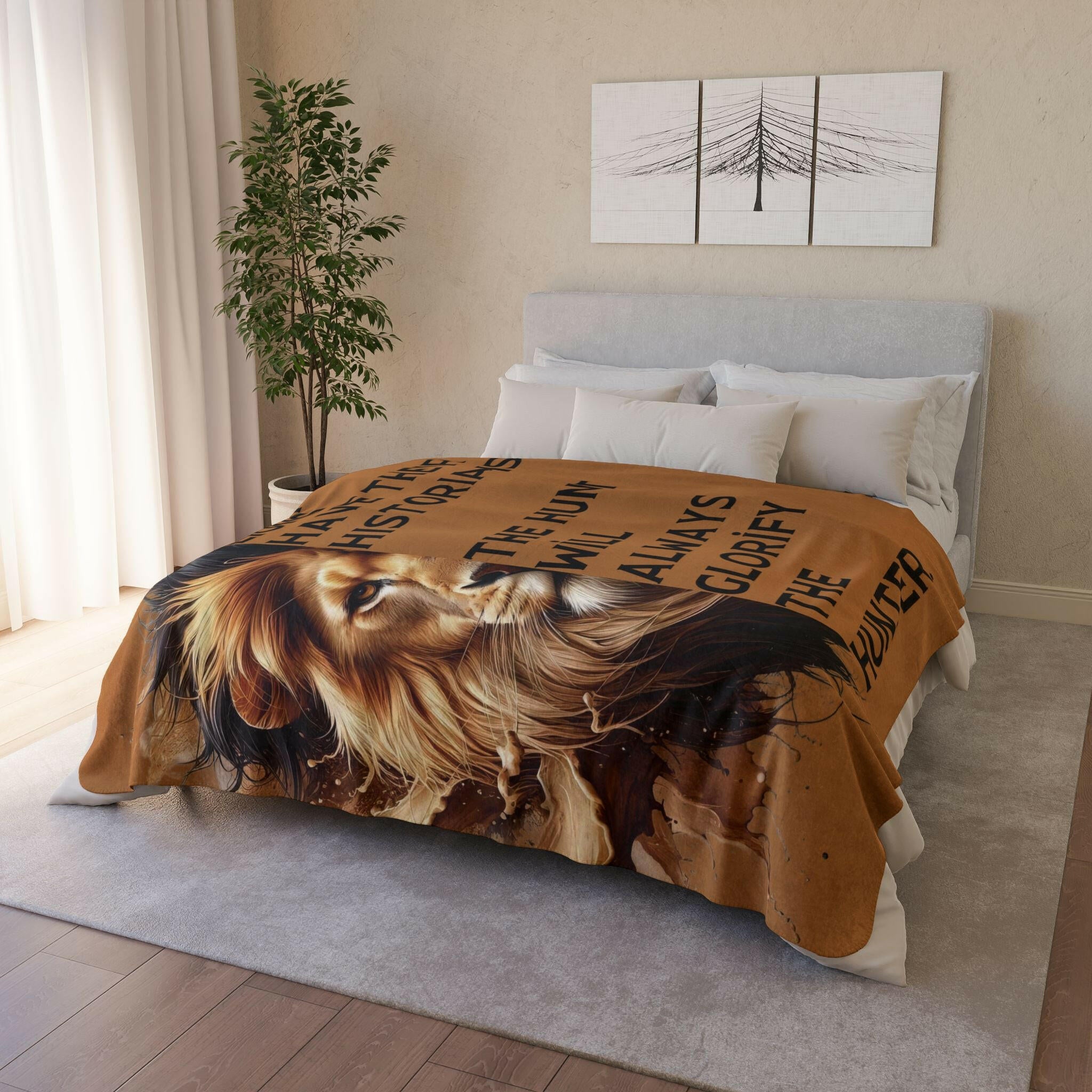 ‘Lions’ Historian' Fleece Sherpa Blanket - MKCM Modern Designs