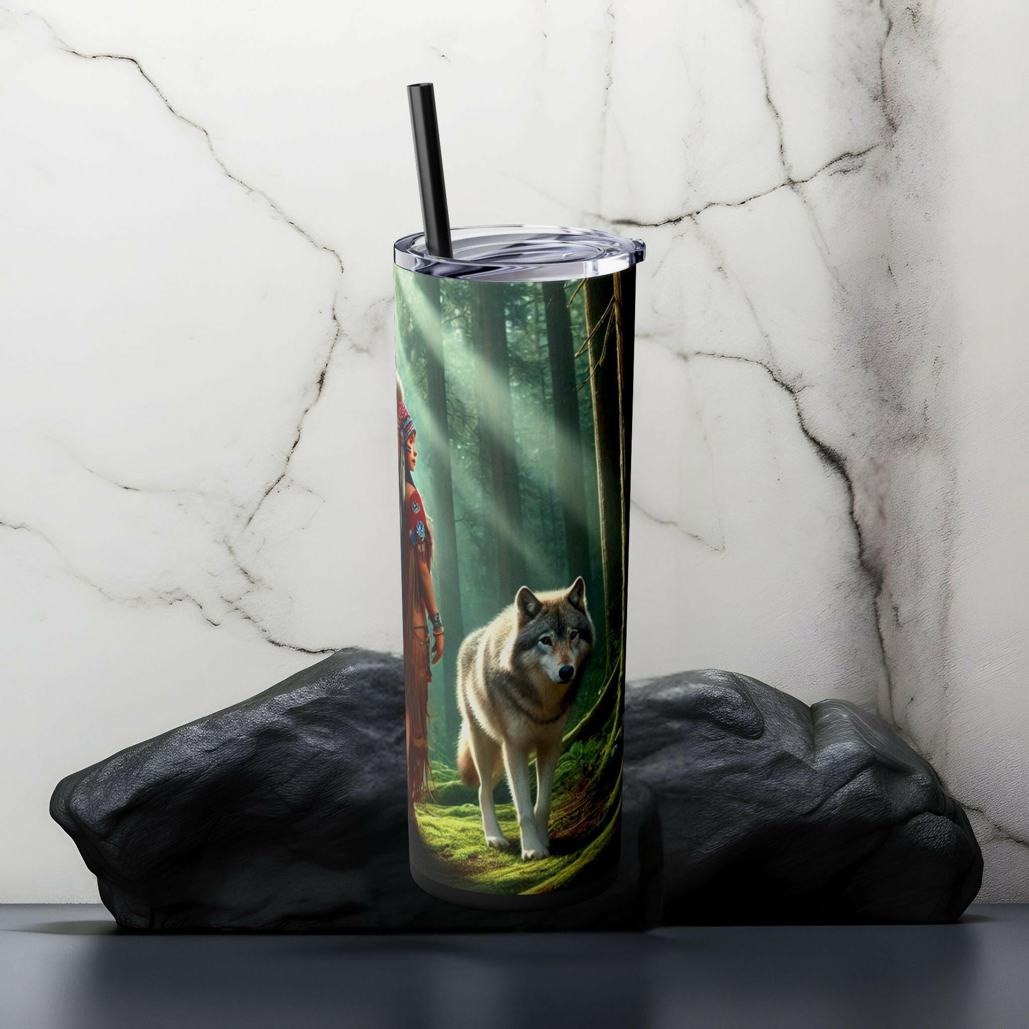 Native American Wolves Tumbler - MKCM Modern Designs