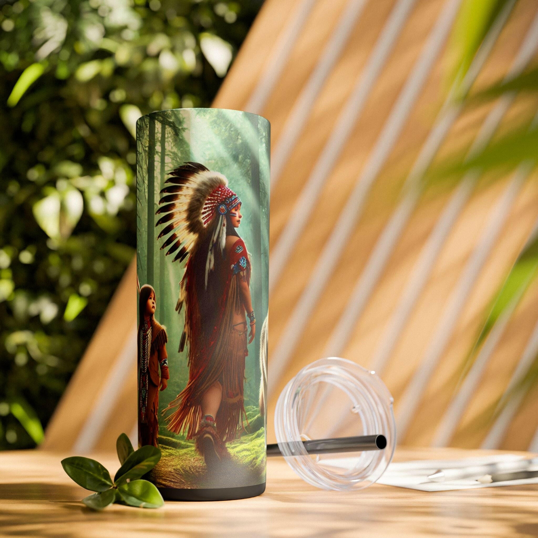 Native American Wolves Tumbler - MKCM Modern Designs