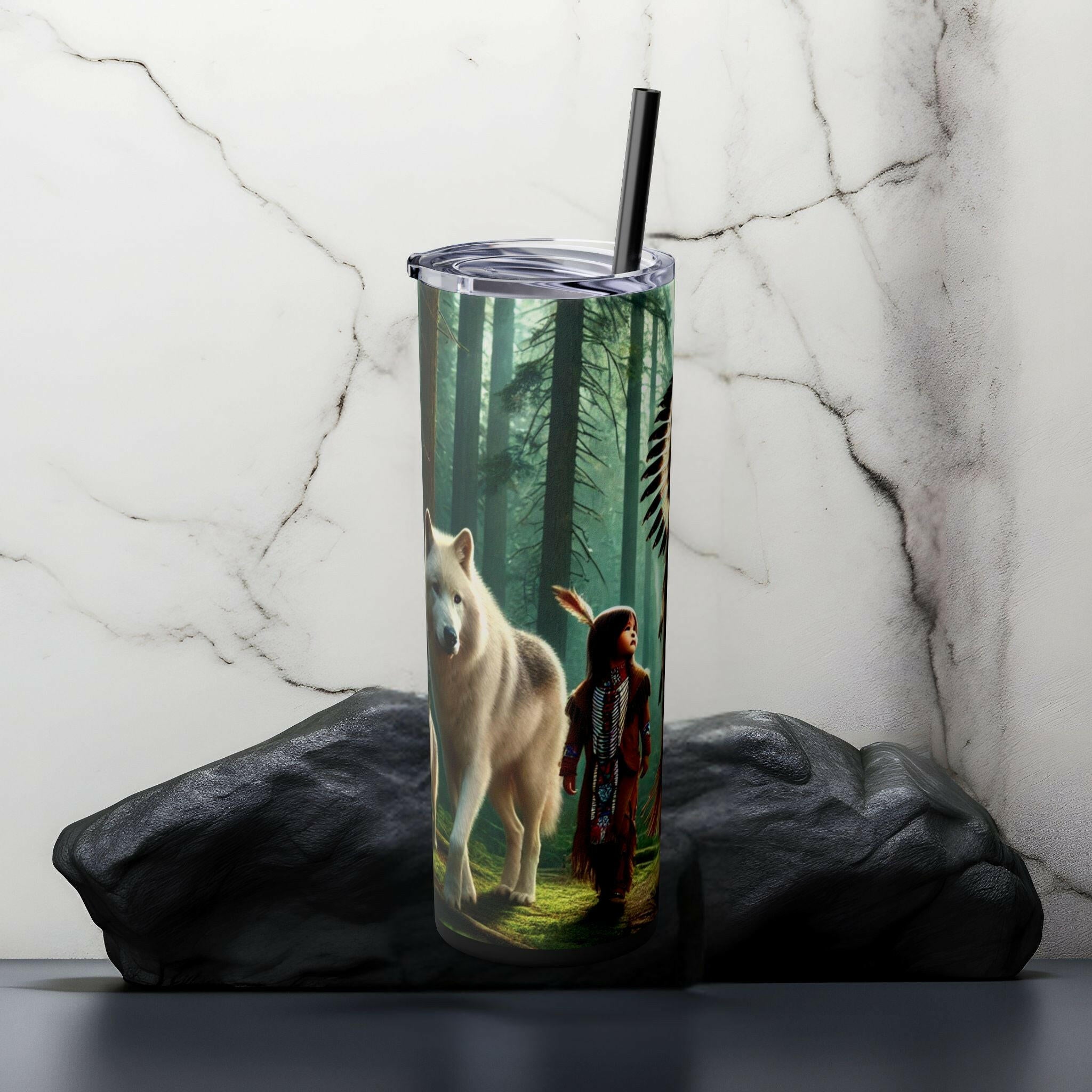 Native American Wolves Tumbler - MKCM Modern Designs