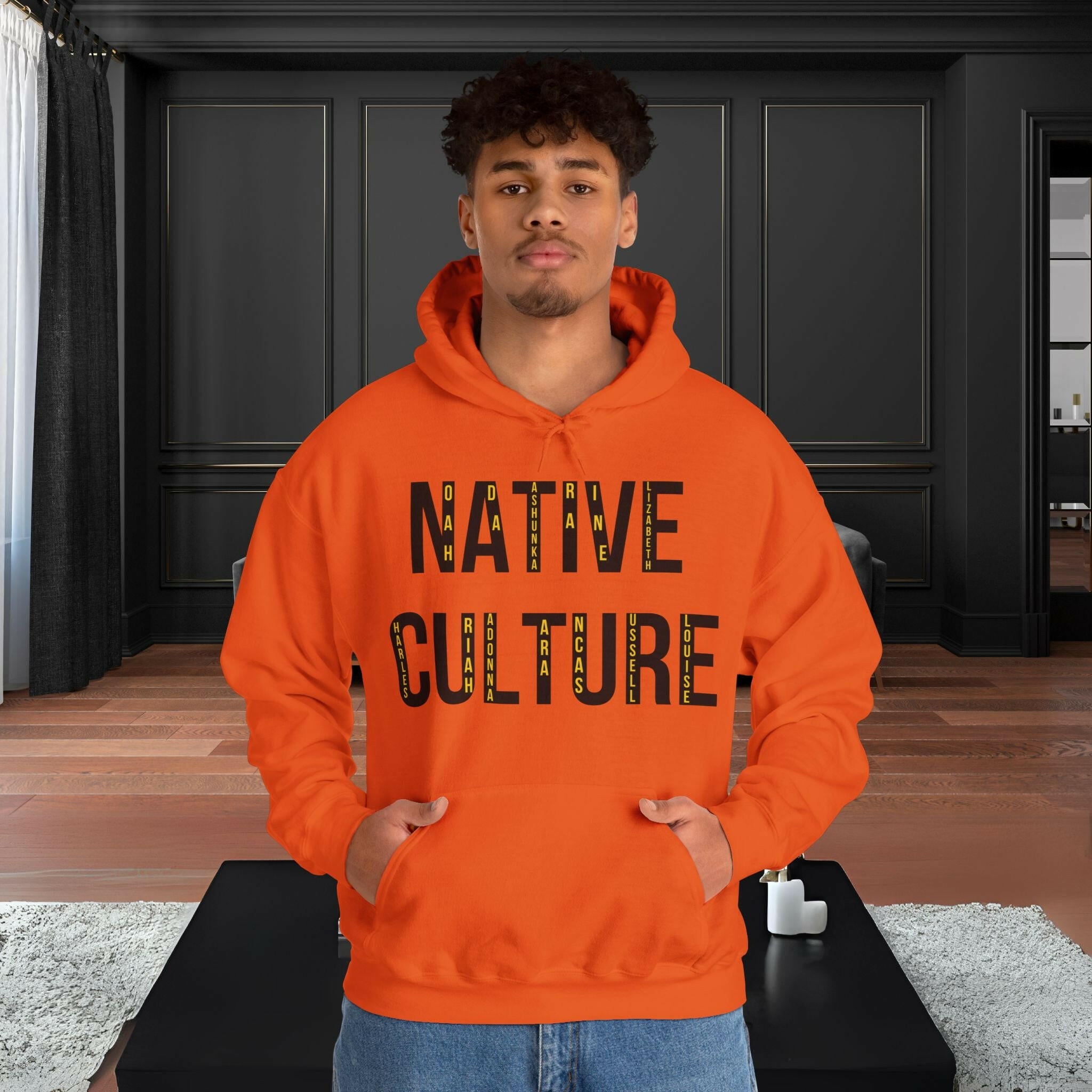 'NATIVE Culture' Men's Hoodie - MKCM Modern Designs