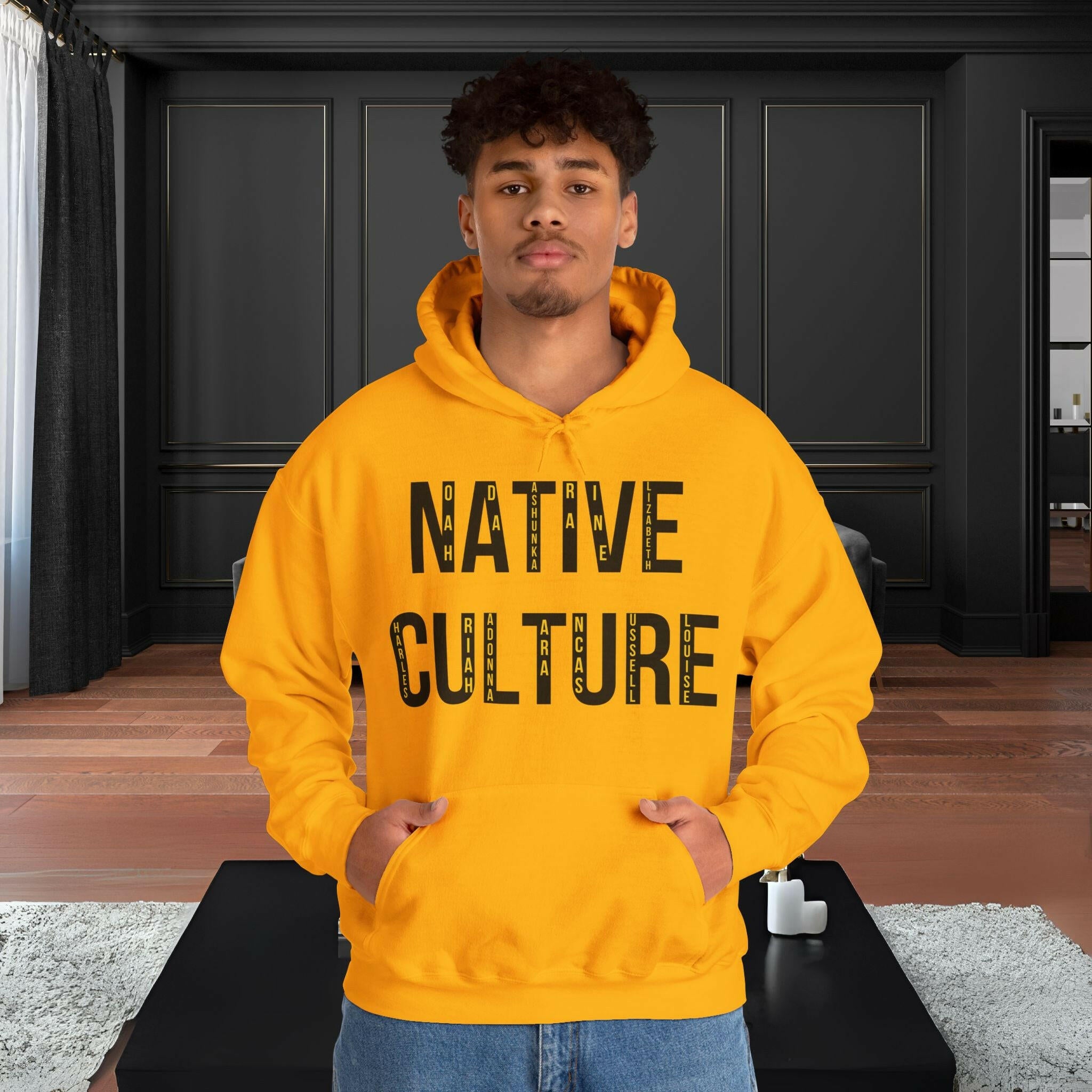 'NATIVE Culture' Men's Hoodie - MKCM Modern Designs