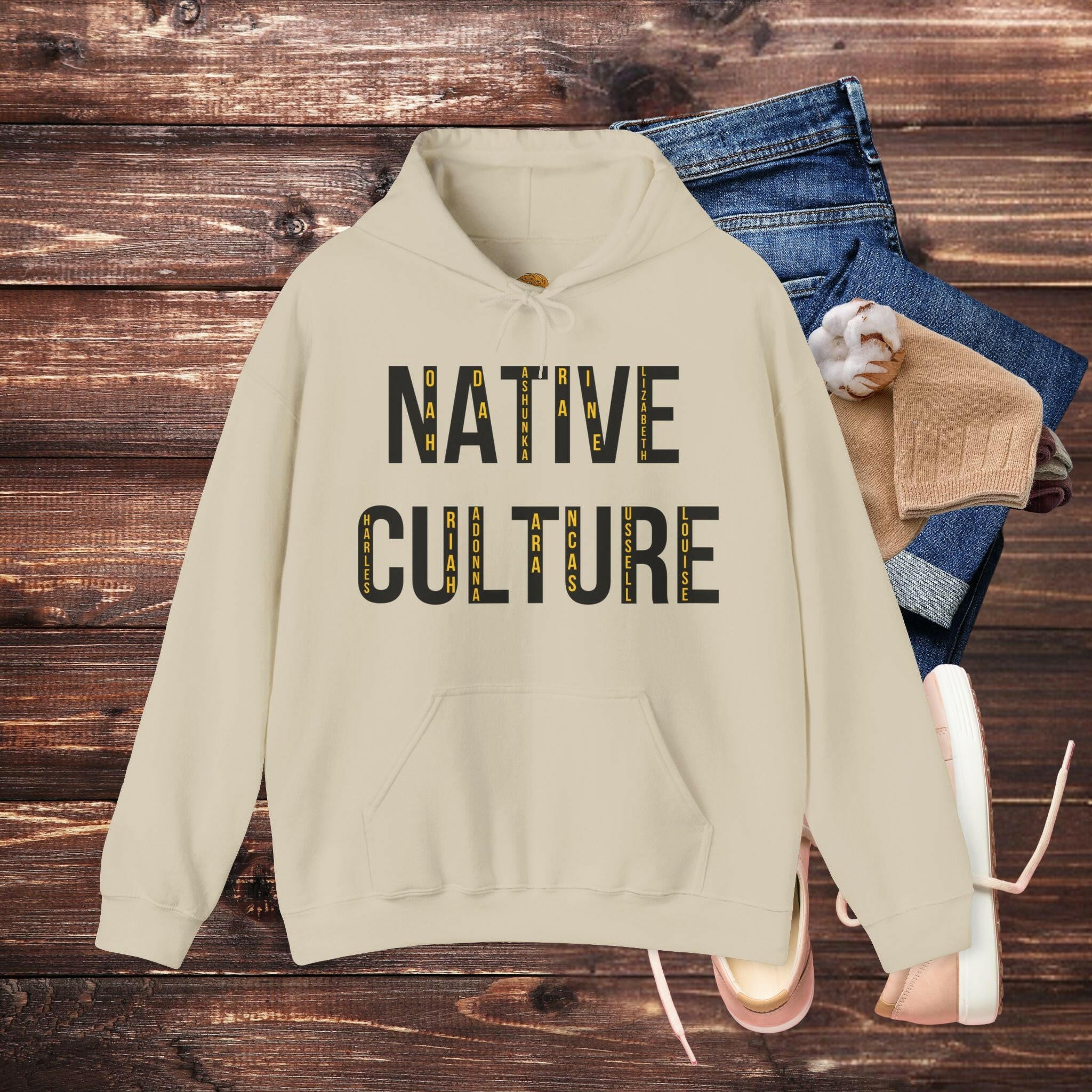 'NATIVE Culture' Men's Hoodie - MKCM Modern Designs