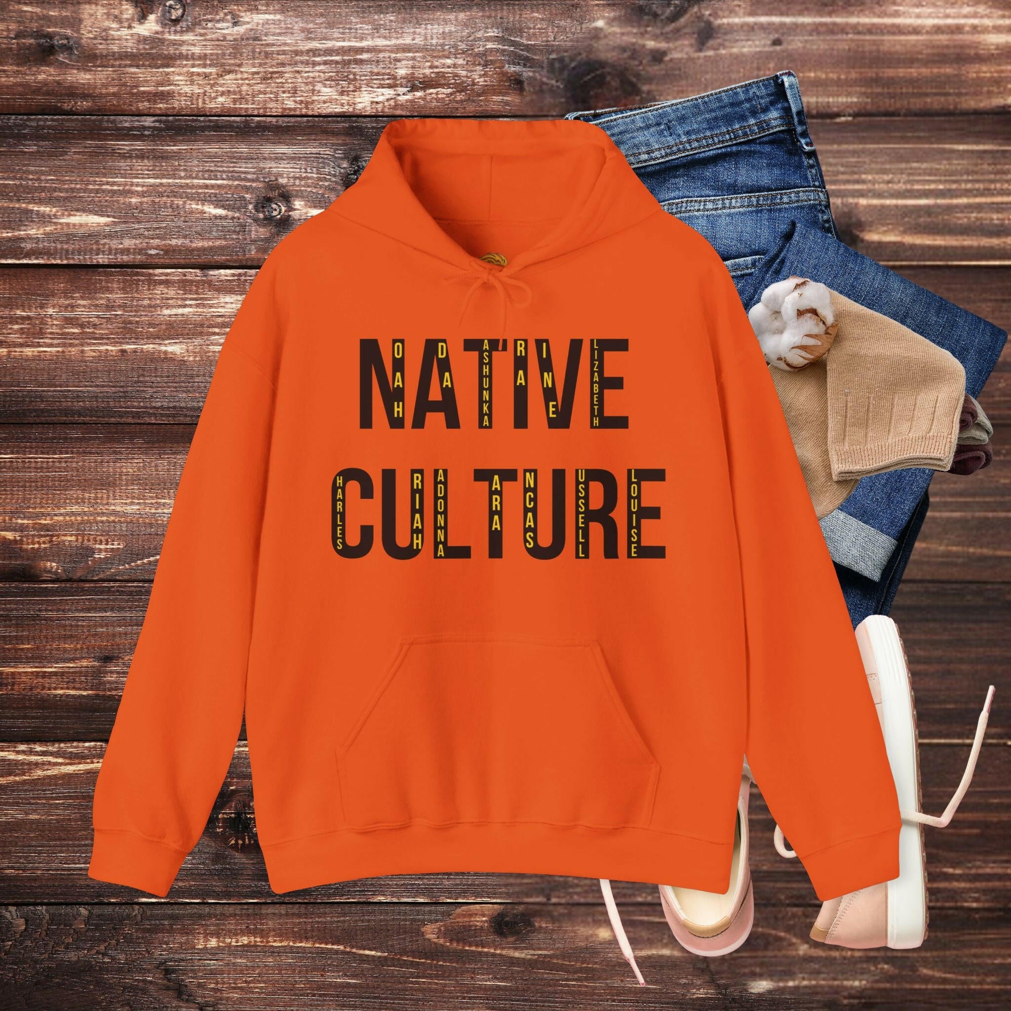 'NATIVE Culture' Men's Hoodie - MKCM Modern Designs