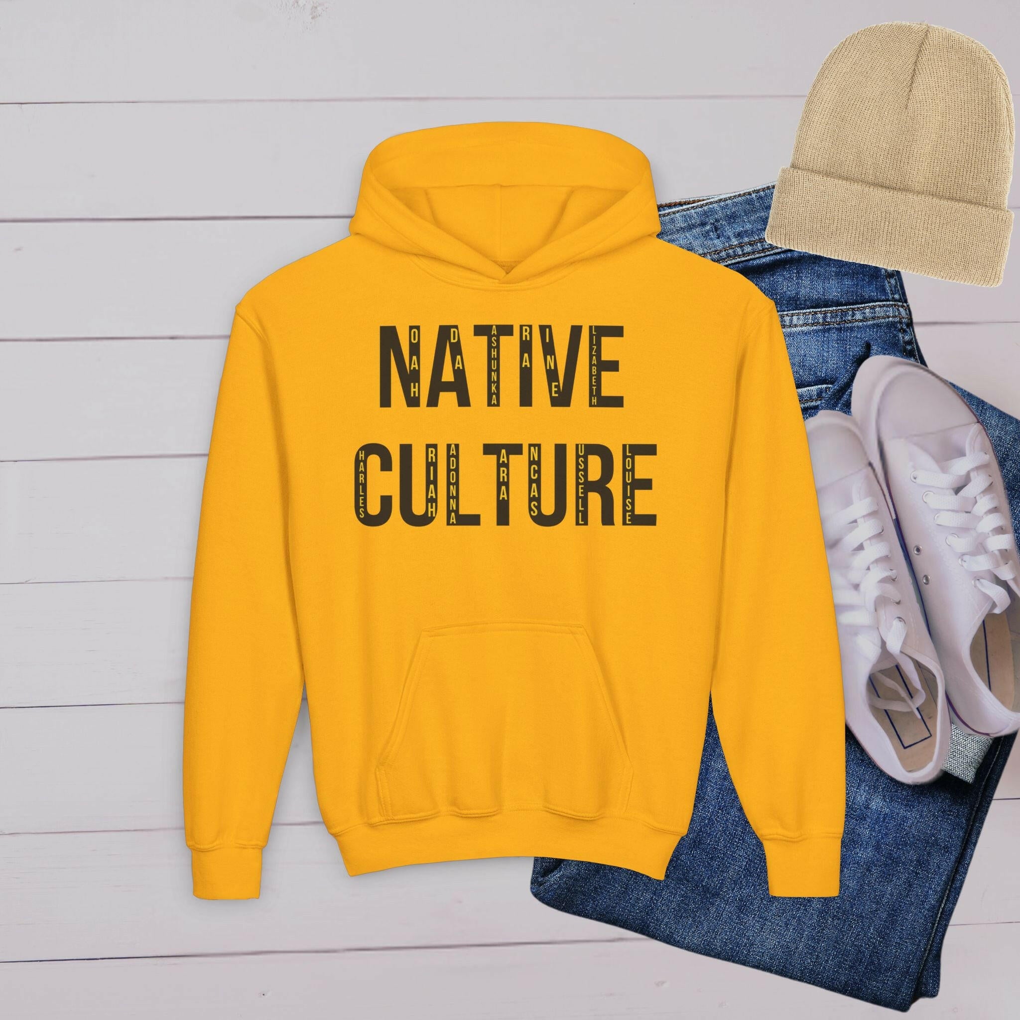 'NATIVE Culture’ Youth Hoodie - MKCM Modern Designs