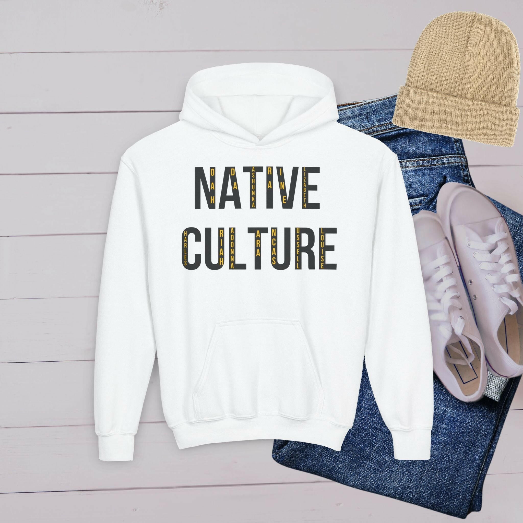 'NATIVE Culture’ Youth Hoodie - MKCM Modern Designs