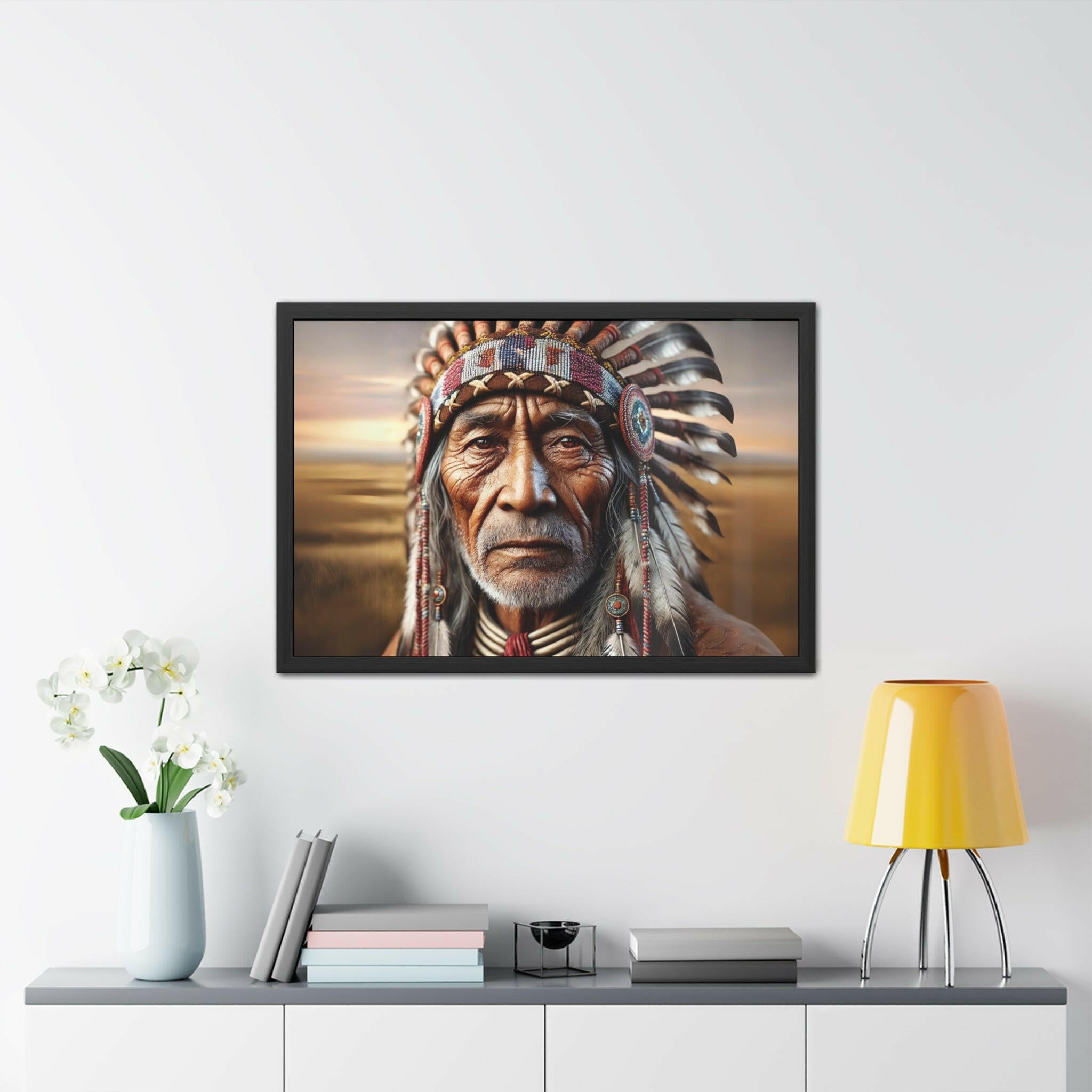 Native Elder Framed Art - MKCM Modern Designs