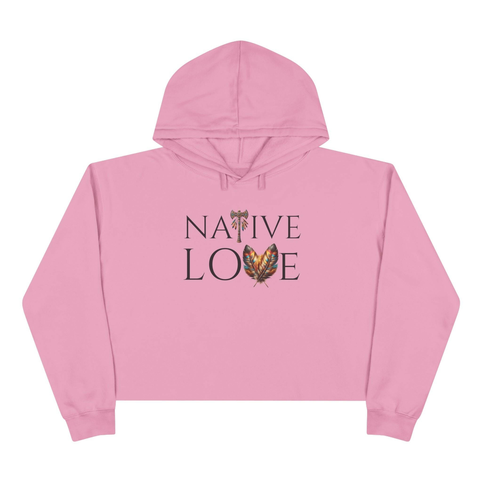 'Native Love' Crop Hoodie - MKCM Modern Designs