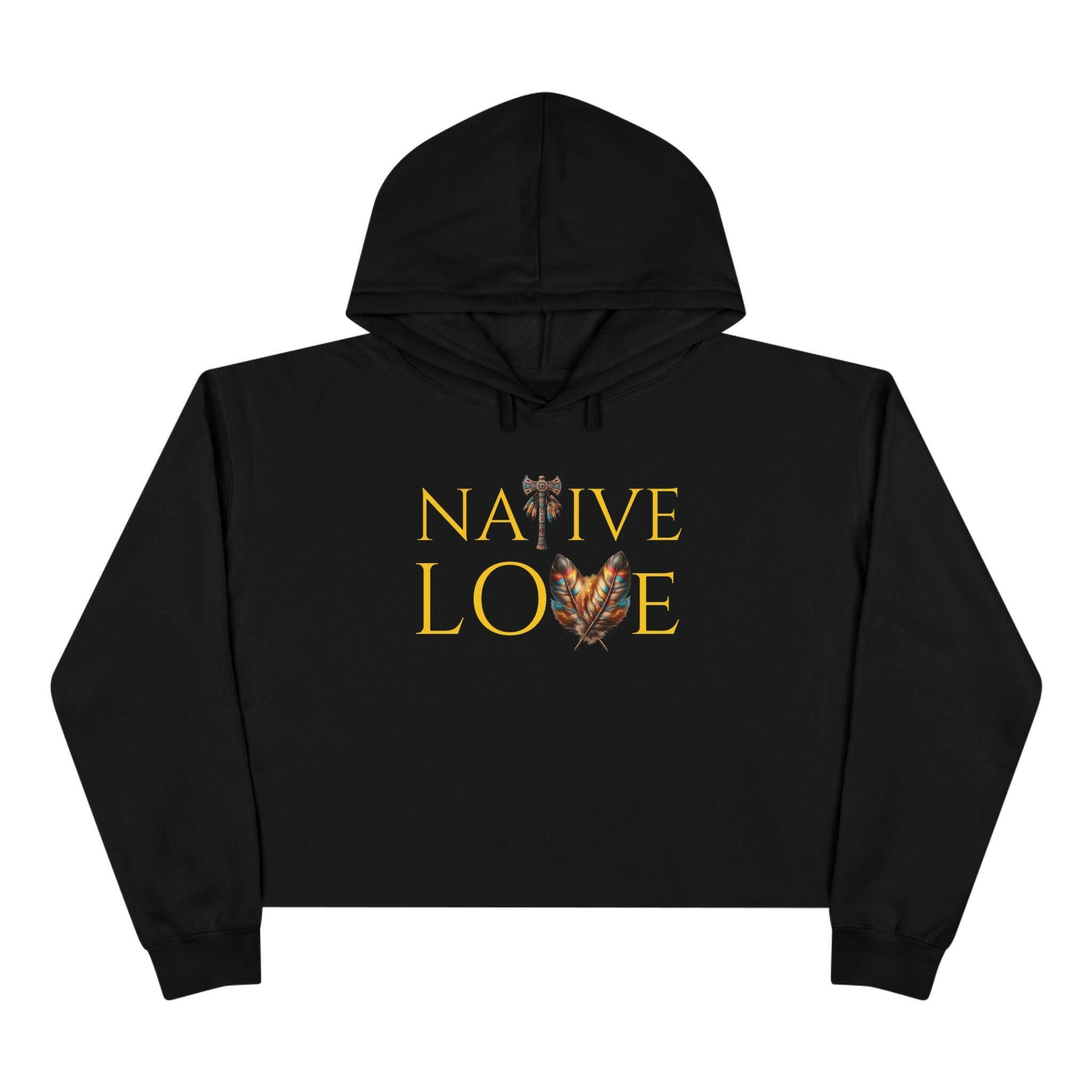 'Native Love' Crop Hoodie - MKCM Modern Designs