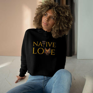 'Native Love' Crop Hoodie - MKCM Modern Designs