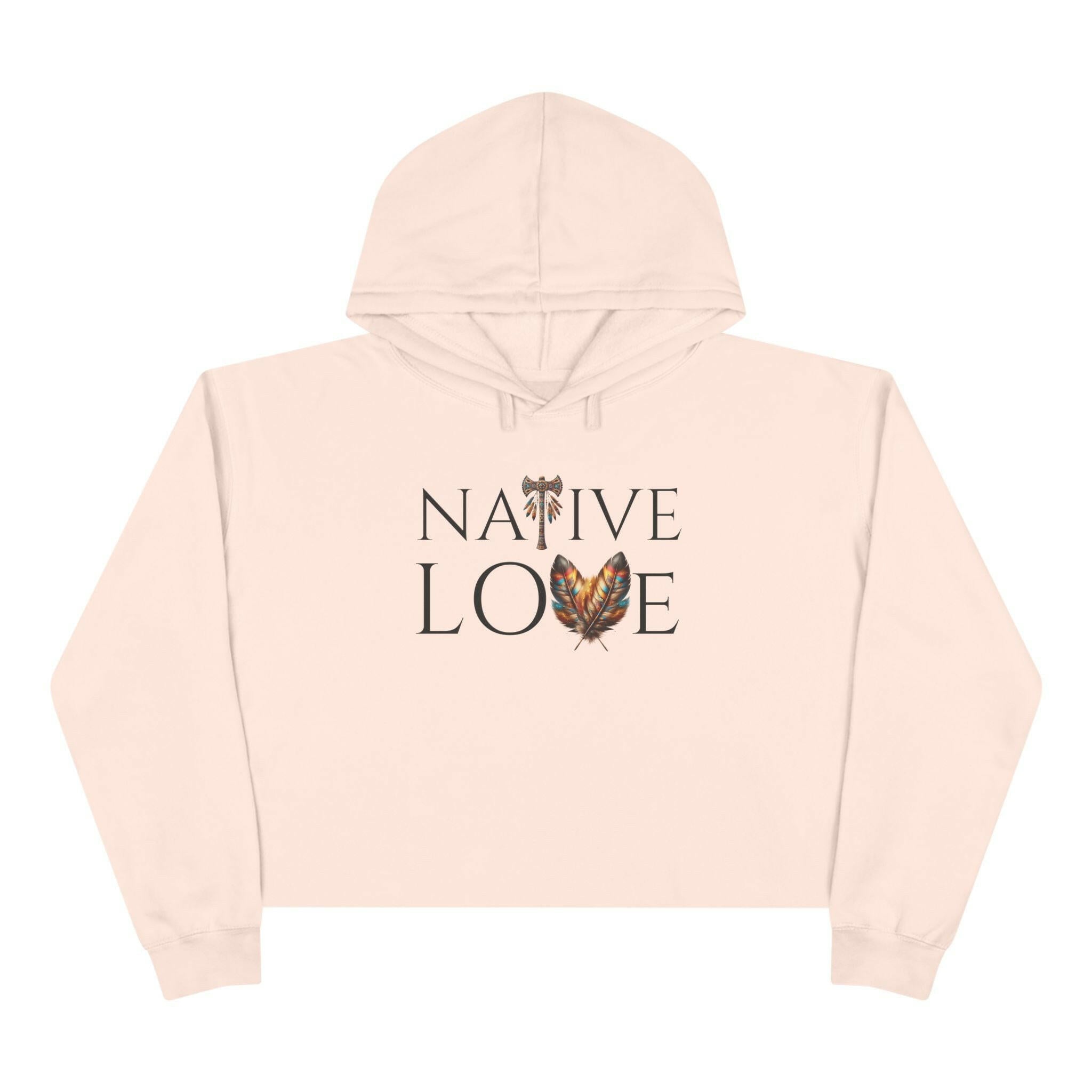 'Native Love' Crop Hoodie - MKCM Modern Designs