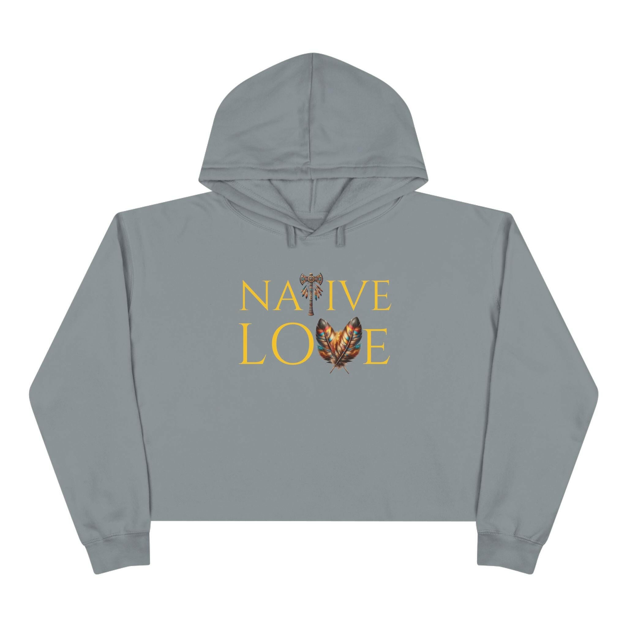 'Native Love' Crop Hoodie - MKCM Modern Designs