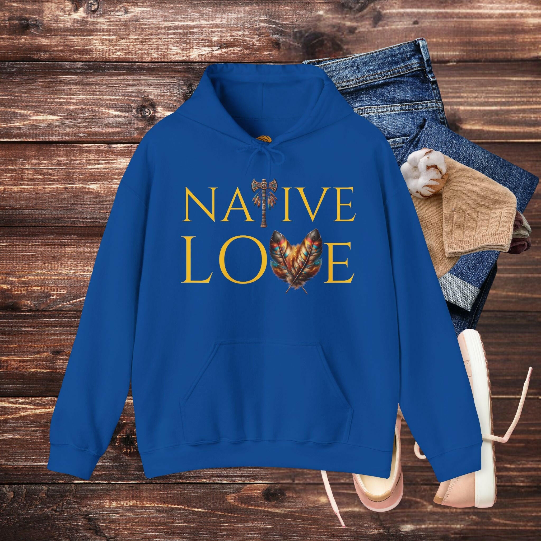 'Native Love' Men's Hoodie - MKCM Modern Designs