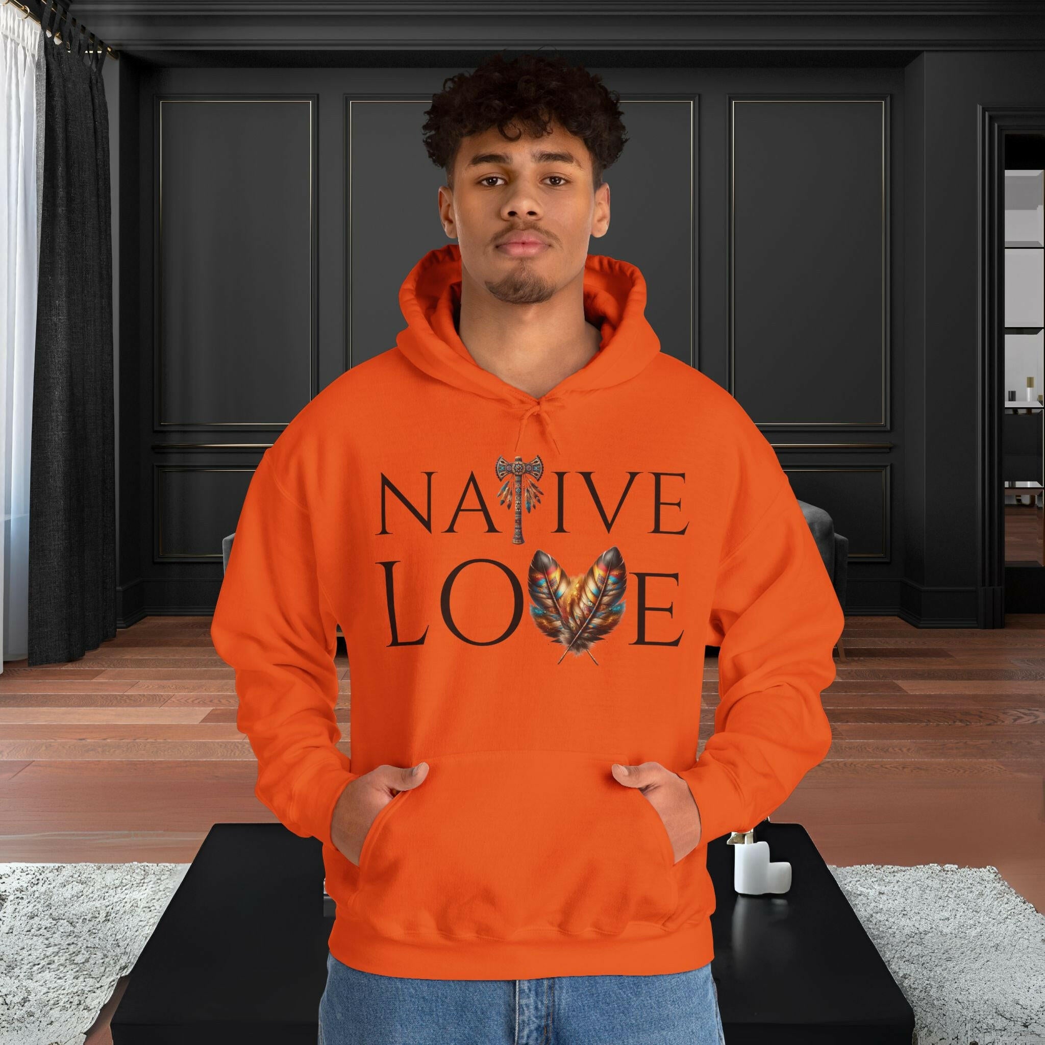 'Native Love' Men's Hoodie - MKCM Modern Designs