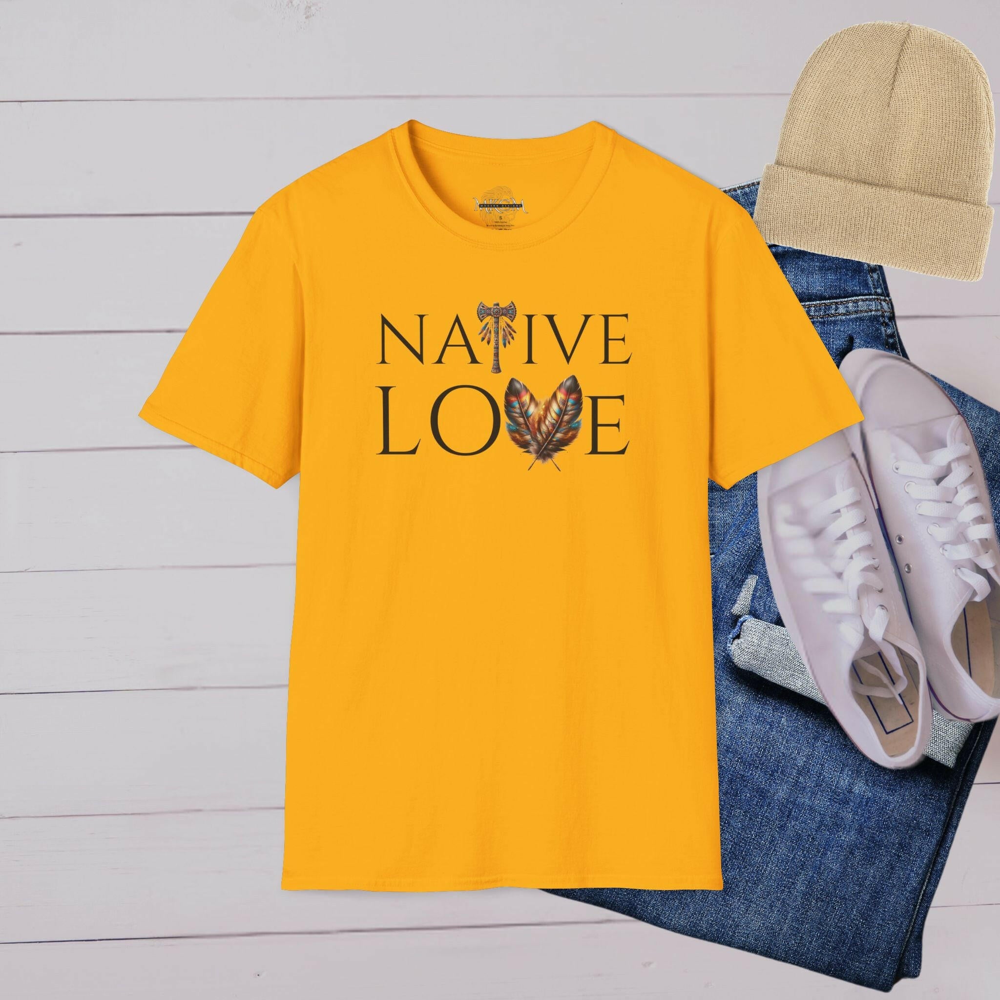 'Native Love' T-Shirt - MKCM Modern Designs