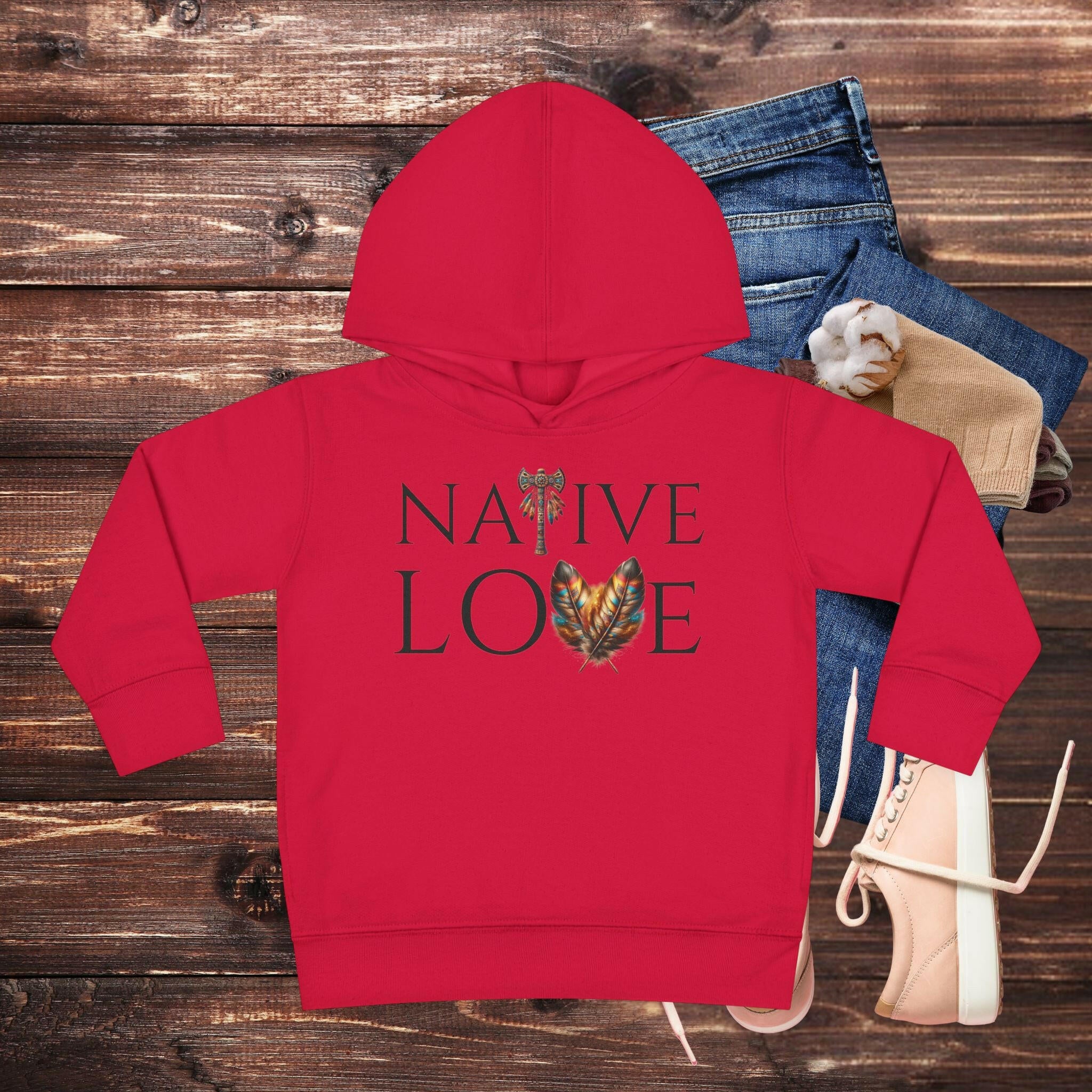 'Native Love' Toddler Hoodie - MKCM Modern Designs