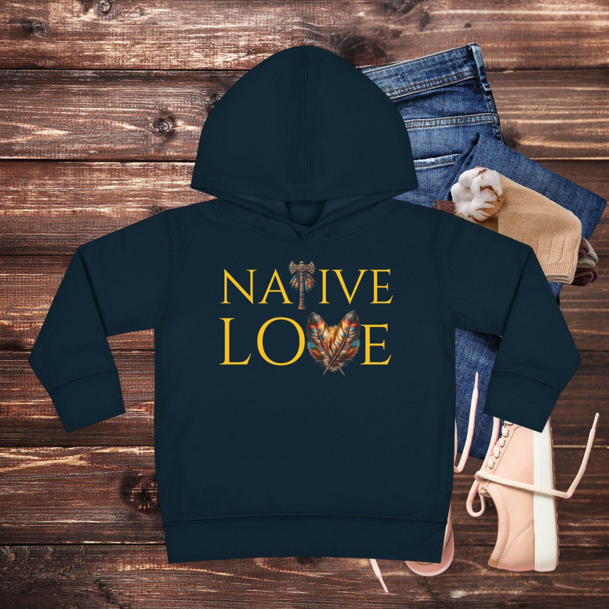 'Native Love' Toddler Hoodie - MKCM Modern Designs