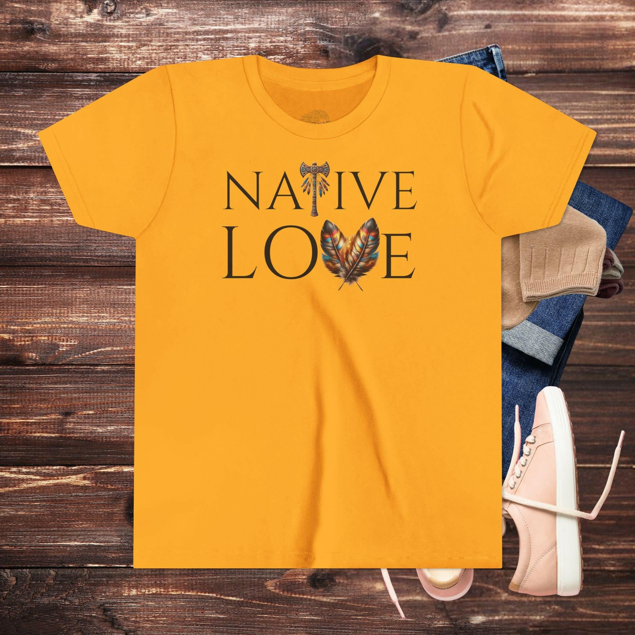 'Native Love' Youth Shirt - MKCM Modern Designs