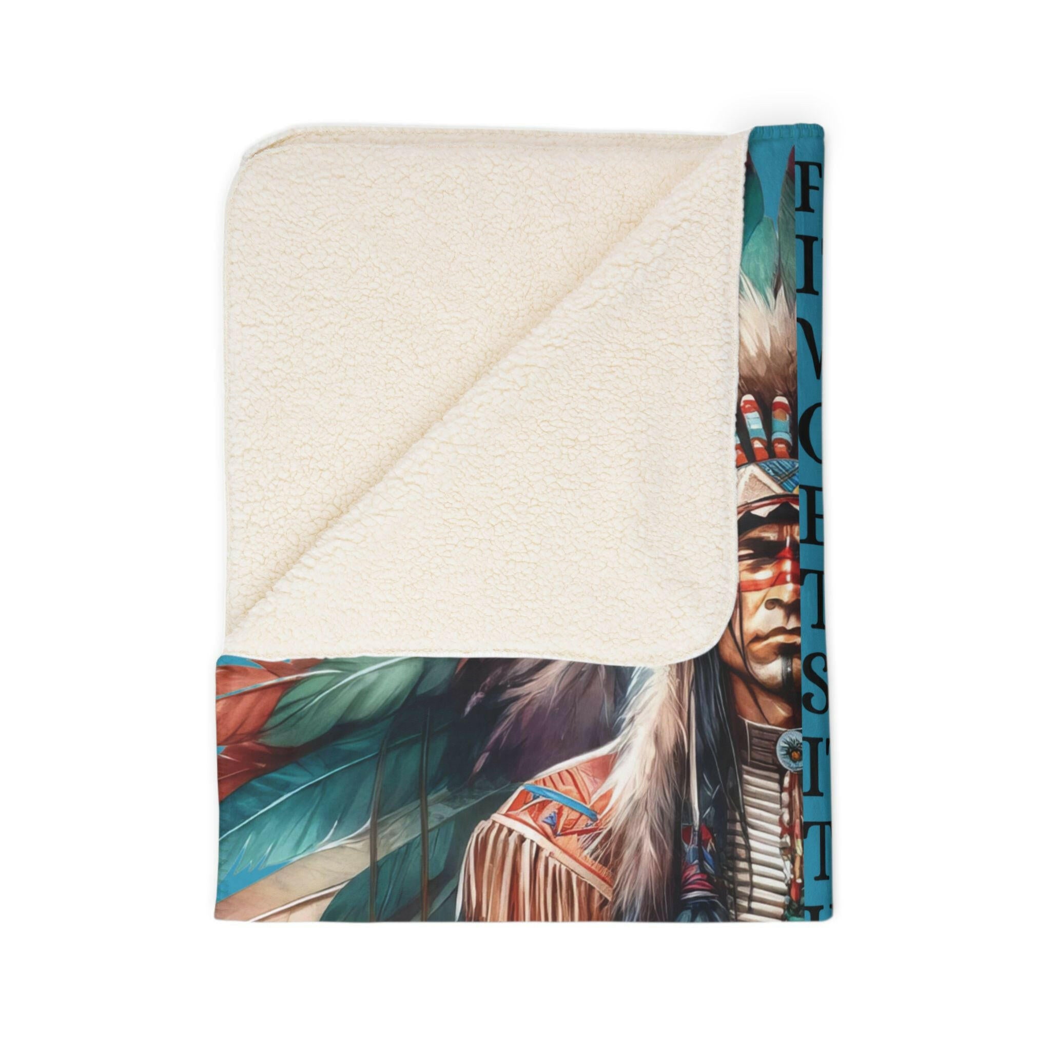 ‘Native Wisdom' Fleece Sherpa Blanket - MKCM Modern Designs